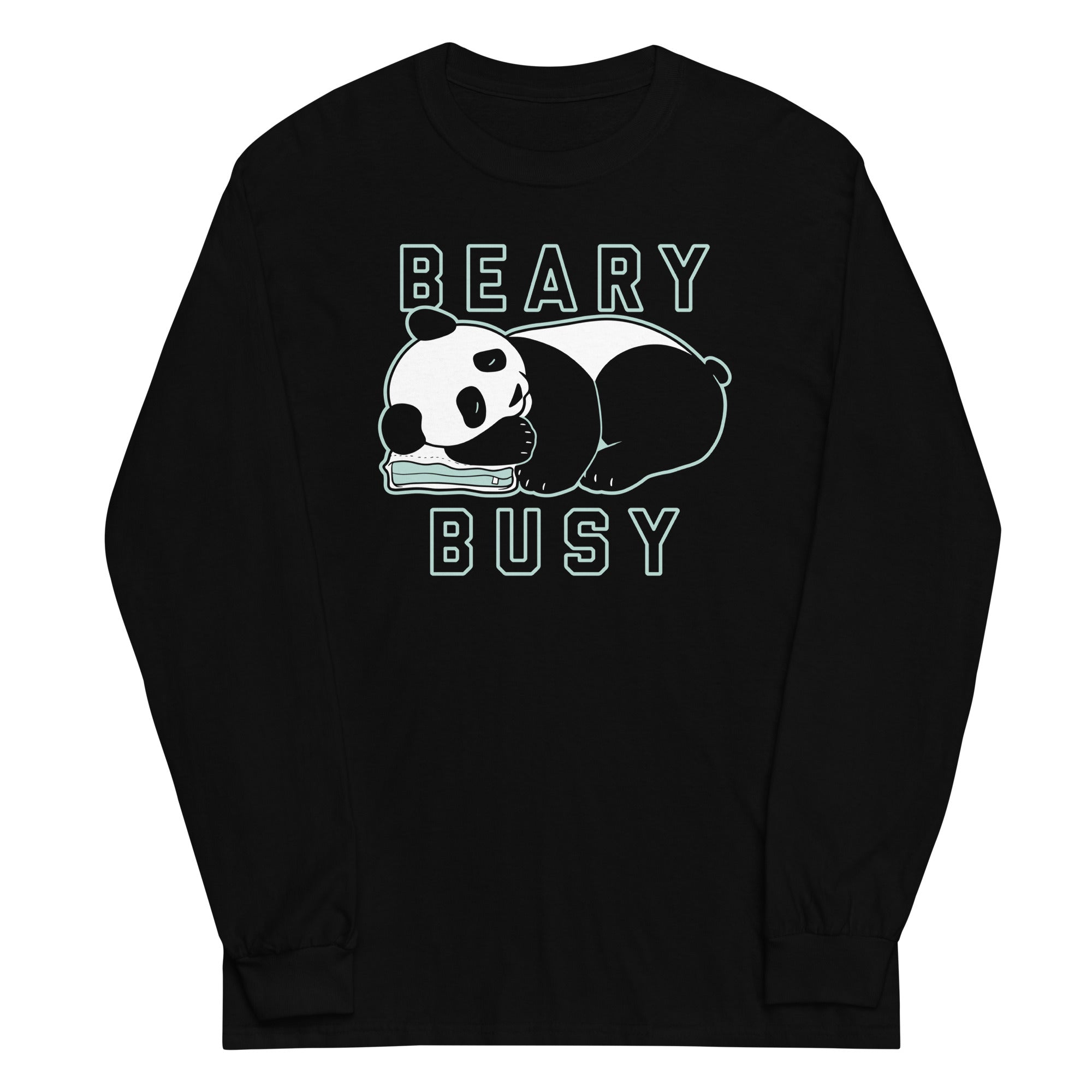 Beary Busy Unisex Long Sleeve Tee Hoodie, Sweatshirt | CoreVibeTees.com (Image 1)