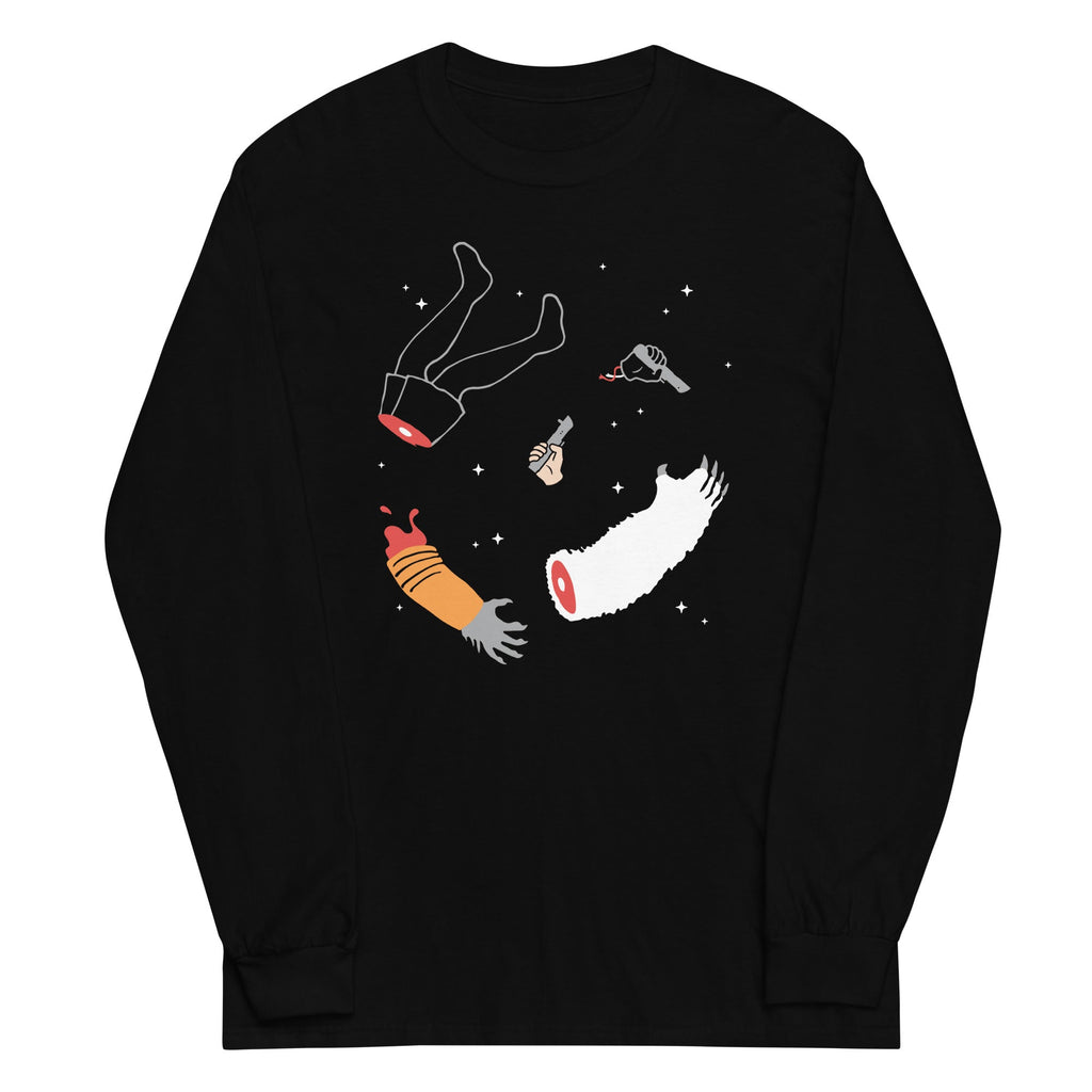 Floating Limbs Unisex Long Sleeve Tee Hoodie, Sweatshirt | CoreVibeTees.com (Image 1)