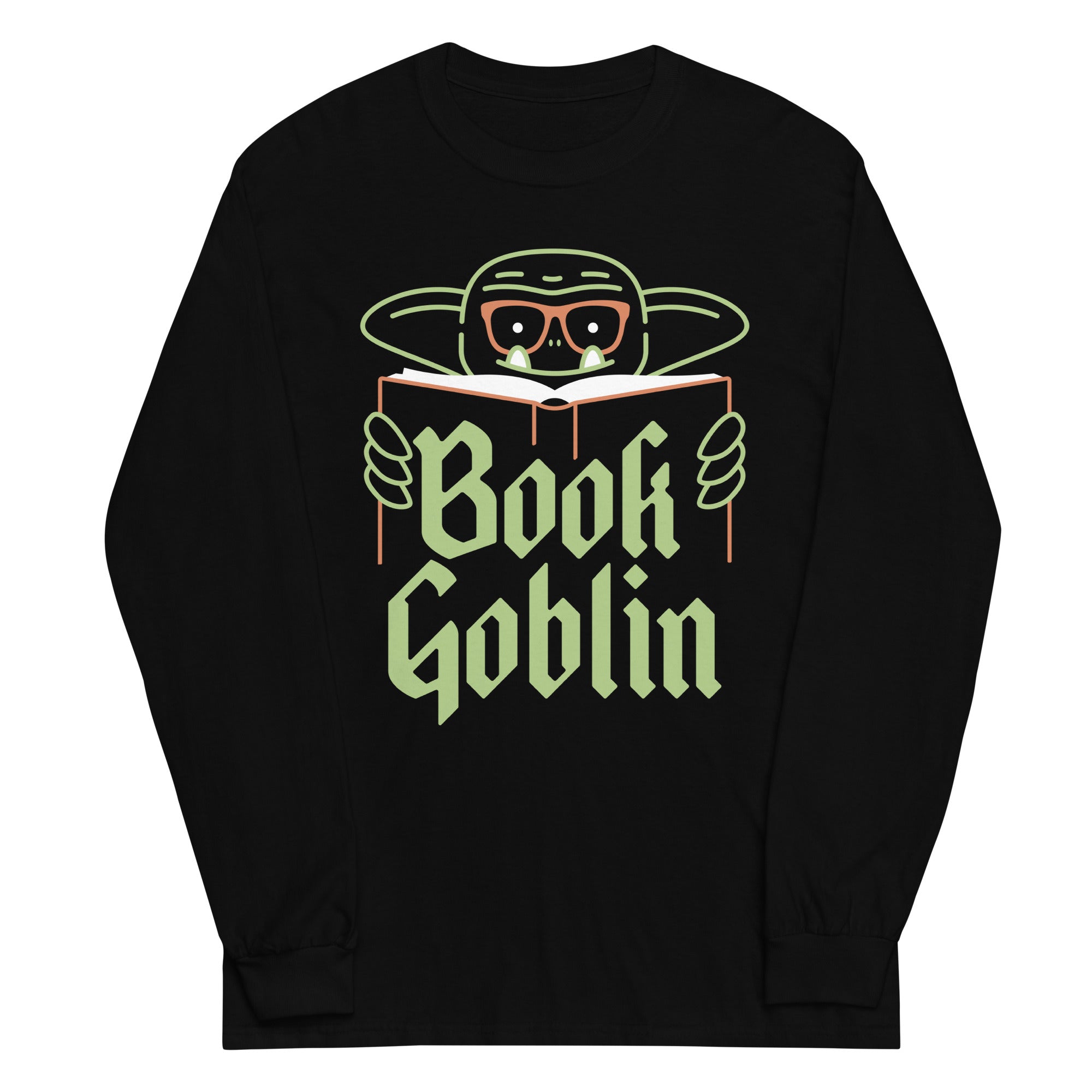 Book Goblin Unisex Long Sleeve Tee Hoodie, Sweatshirt | CoreVibeTees.com (Image 2)