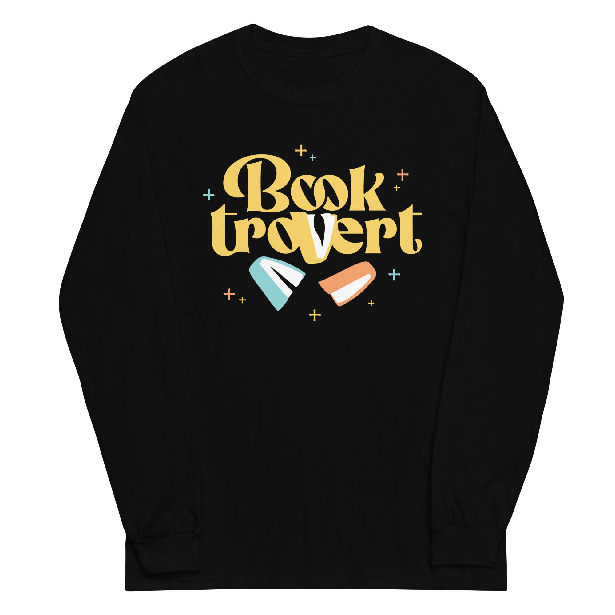 Booktrovert Unisex Long Sleeve Tee Hoodie, Sweatshirt | CoreVibeTees.com (Image 2)