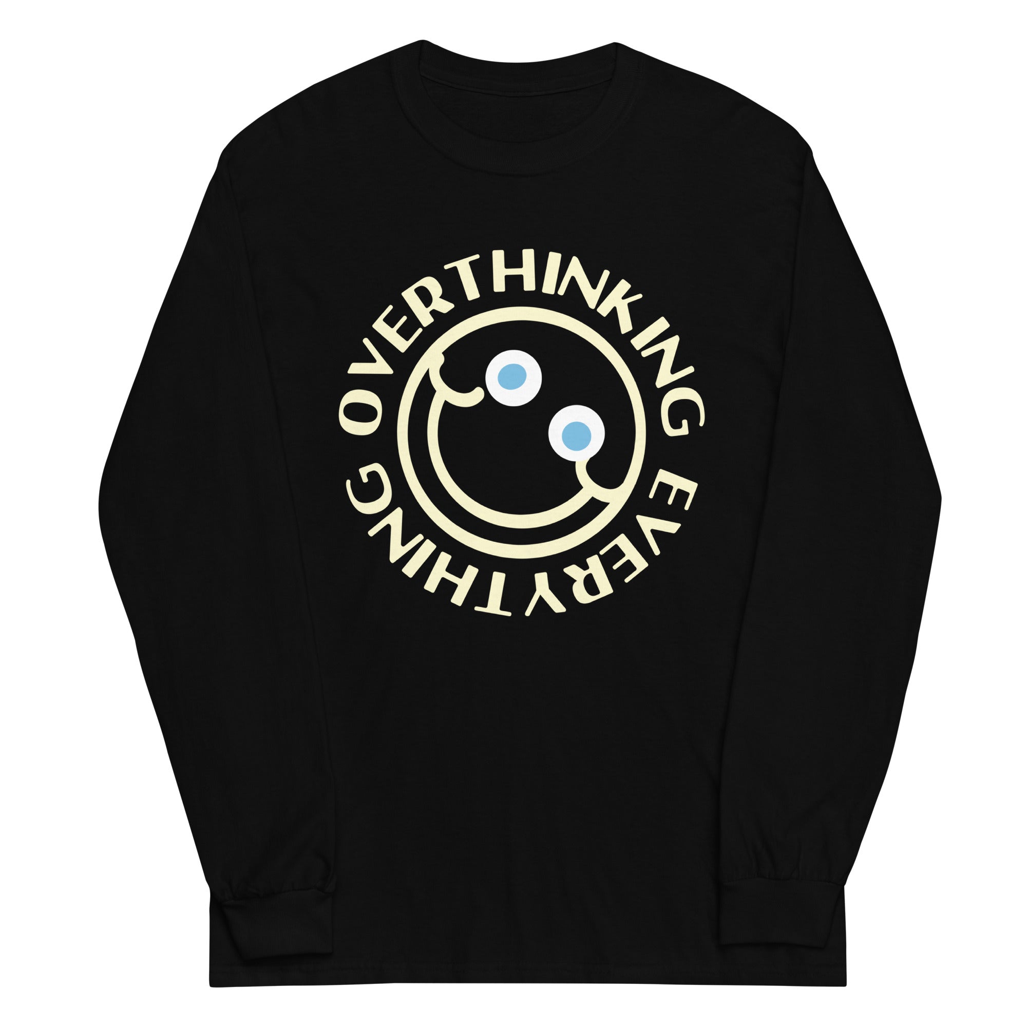 Overthinking Everything Unisex Long Sleeve Tee Hoodie, Sweatshirt | CoreVibeTees.com (Image 2)