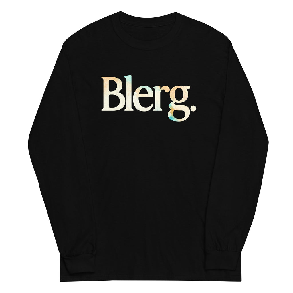 Blerg Unisex Long Sleeve Tee Hoodie, Sweatshirt | CoreVibeTees.com (Image 3)