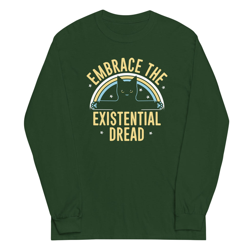 Embrace The Existential Dread Unisex Long Sleeve Tee Hoodie, Sweatshirt | CoreVibeTees.com (Image 3)