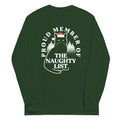 The Naughty List Unisex Long Sleeve Tee Hoodie, Sweatshirt | CoreVibeTees.com (Image 1)
