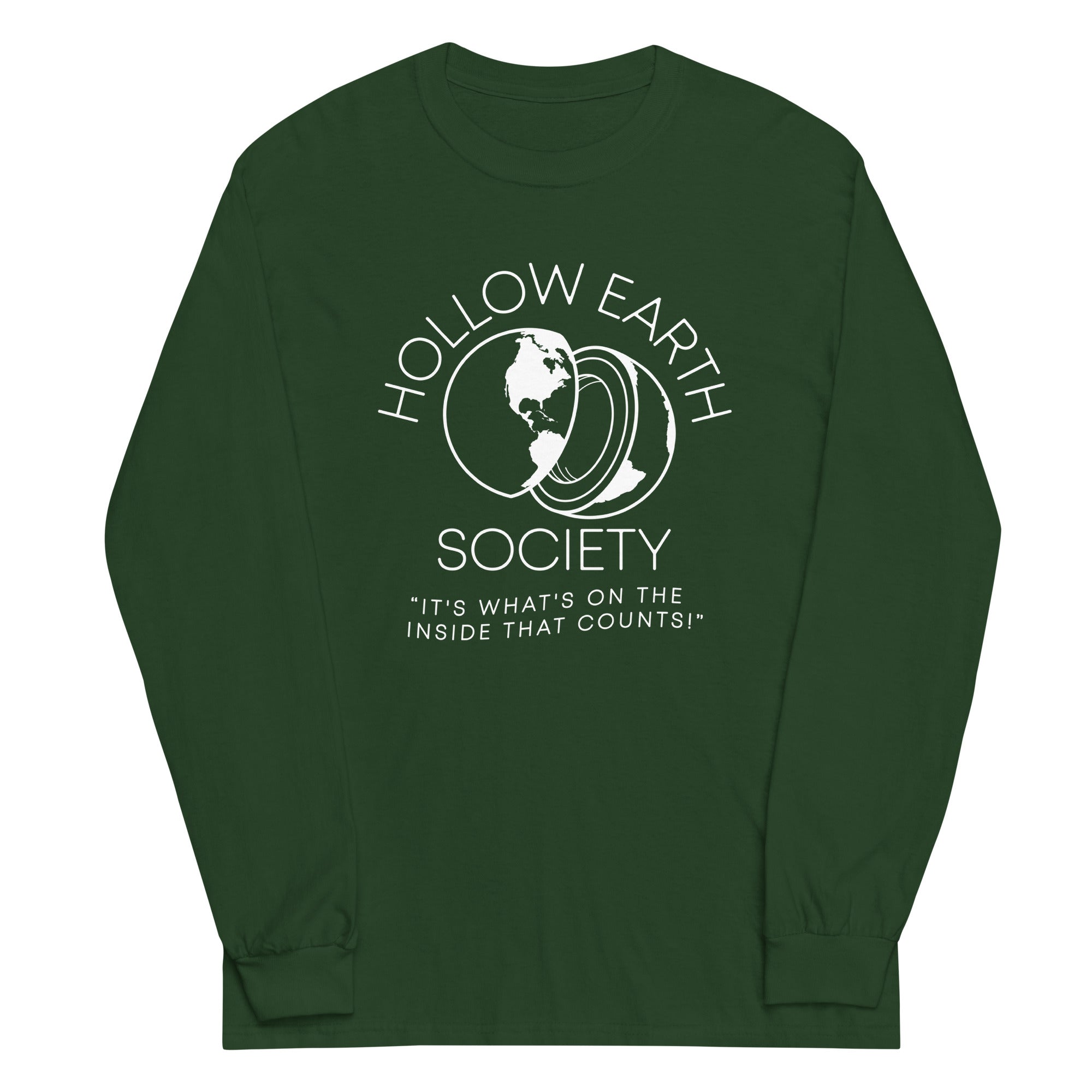 Hollow Earth Society Unisex Long Sleeve Tee Hoodie, Sweatshirt | CoreVibeTees.com (Image 3)