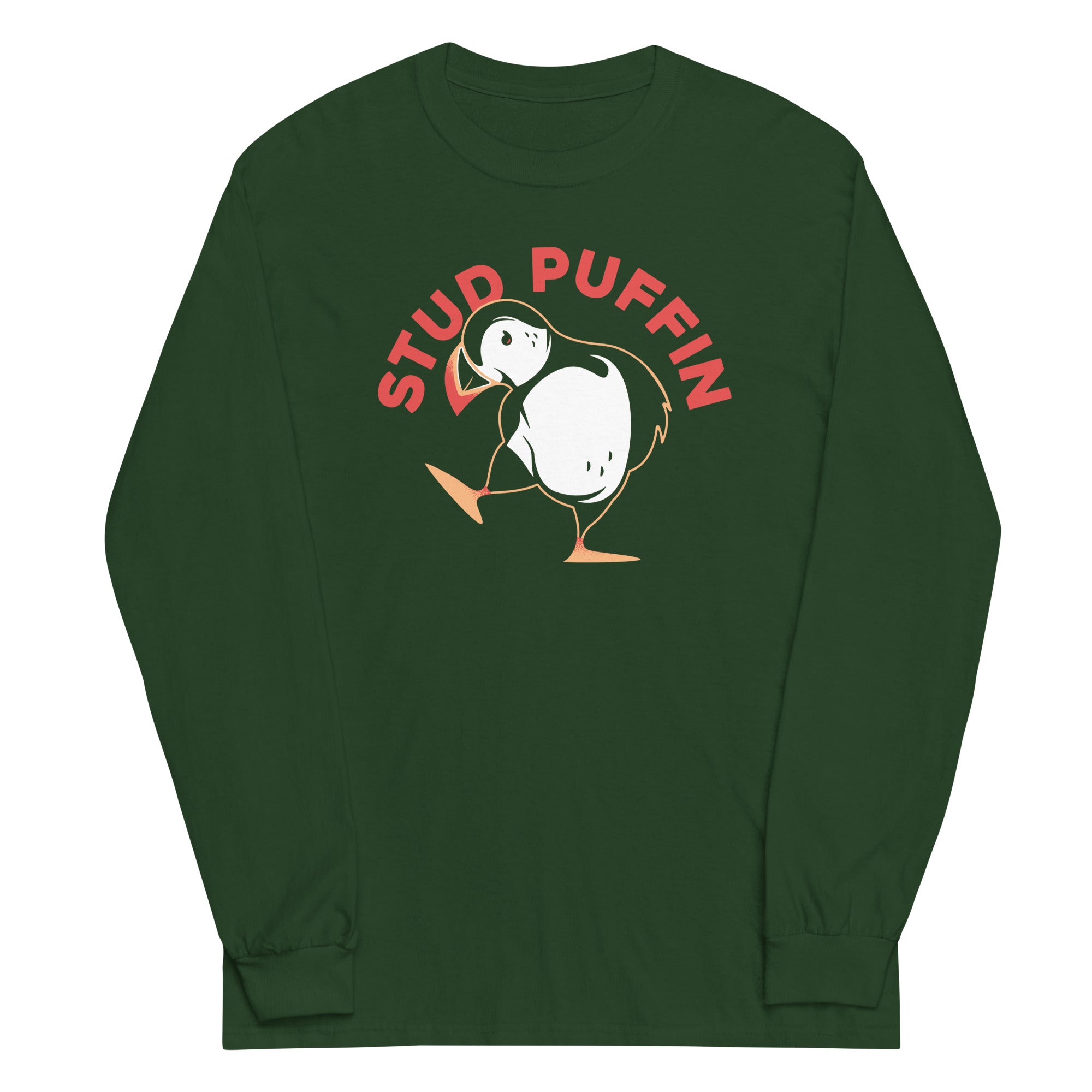 Stud Puffin Unisex Long Sleeve Tee Hoodie, Sweatshirt | CoreVibeTees.com (Image 4)