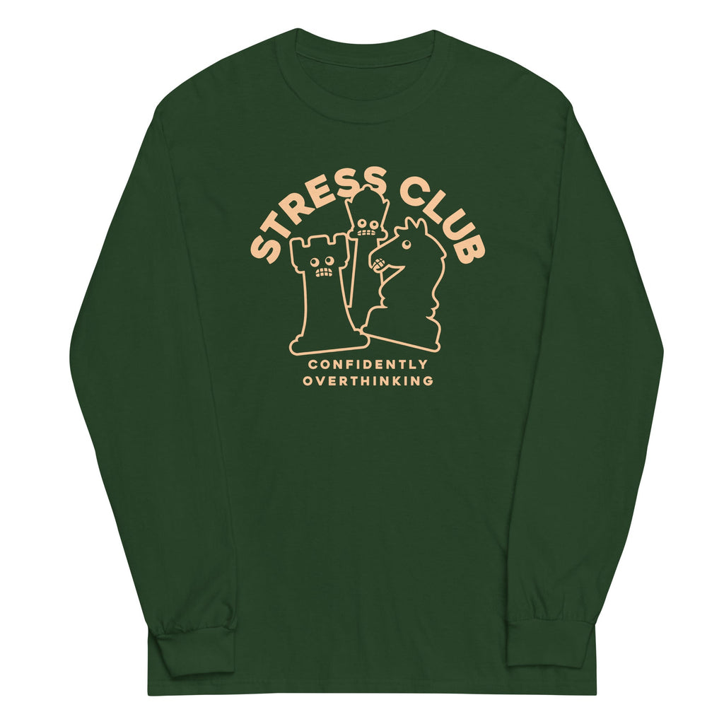 Stress Club Unisex Long Sleeve Tee Hoodie, Sweatshirt | CoreVibeTees.com (Image 4)