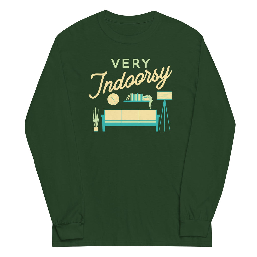 Very Indoorsy Unisex Long Sleeve Tee Hoodie, Sweatshirt | CoreVibeTees.com (Image 5)