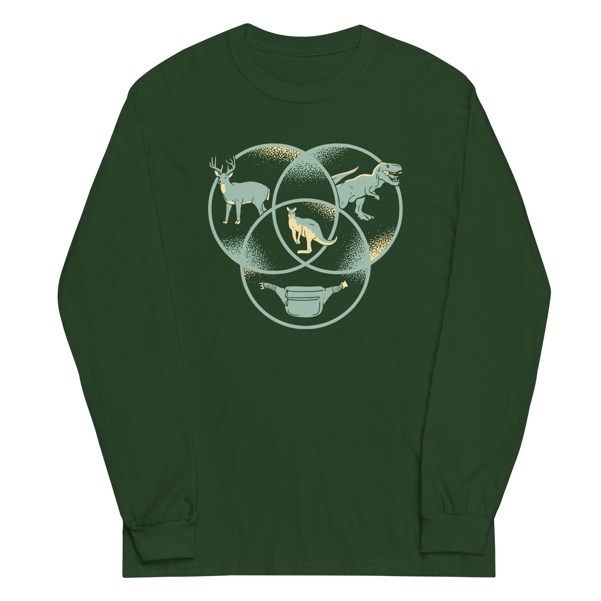 Kangaroo Venn Diagram Unisex Long Sleeve Tee Hoodie, Sweatshirt | CoreVibeTees.com (Image 4)