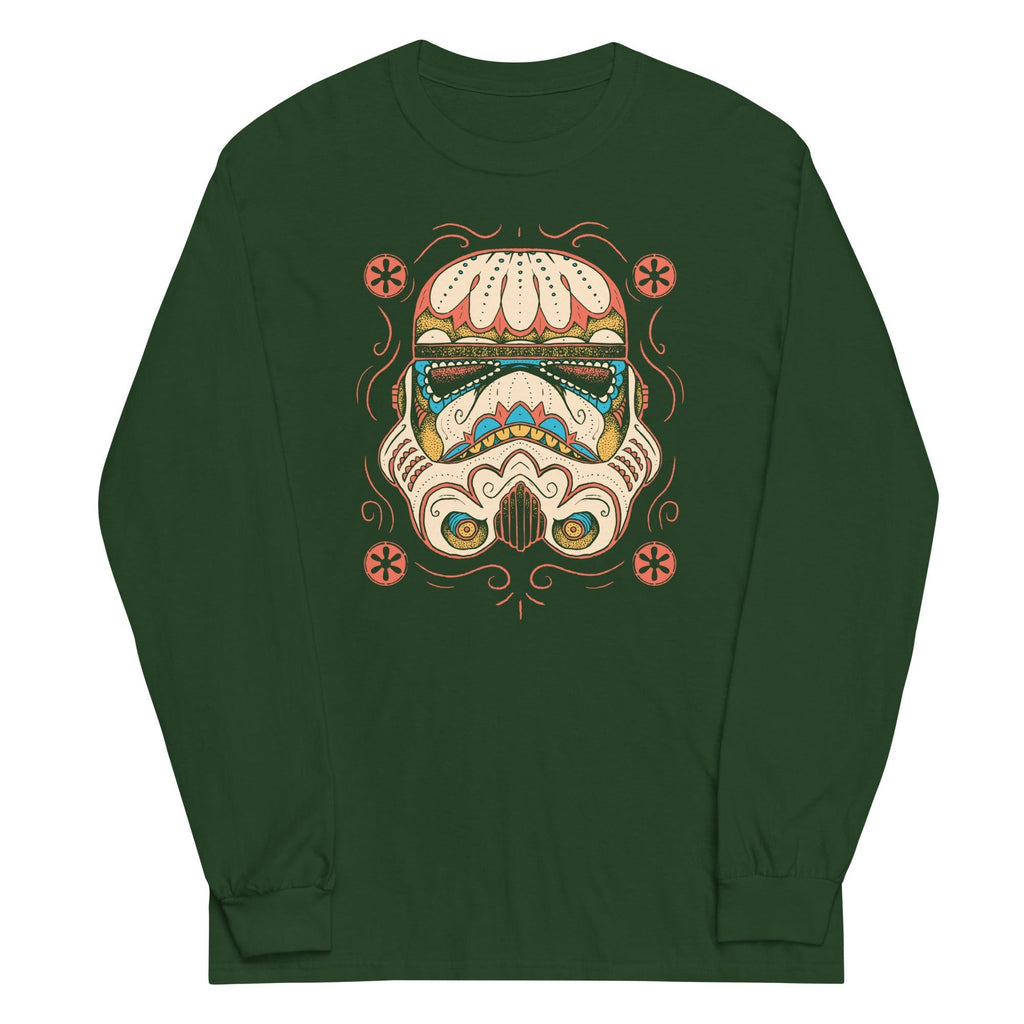 Sugar Skull Trooper Unisex Long Sleeve Tee Hoodie, Sweatshirt | CoreVibeTees.com (Image 3)
