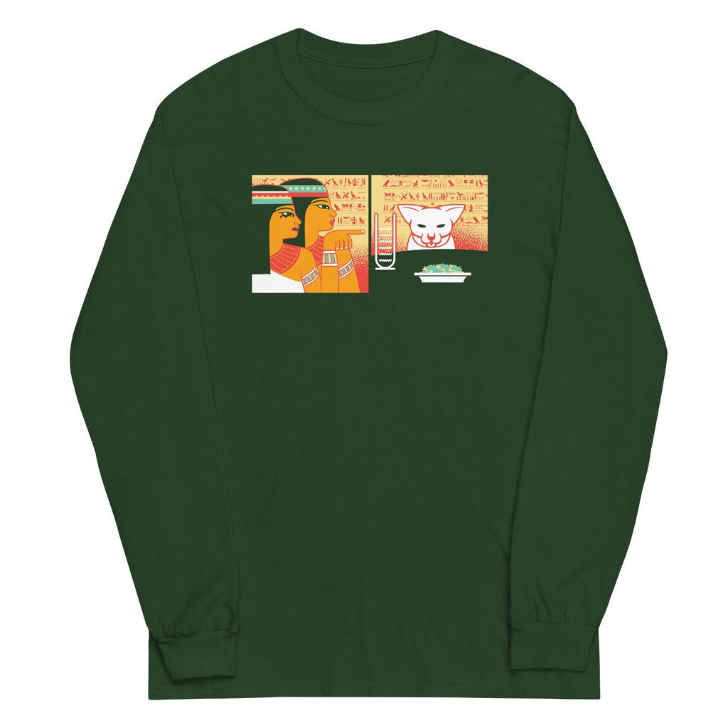 Egyptian Cat Unisex Long Sleeve Tee Hoodie, Sweatshirt | CoreVibeTees.com (Image 3)