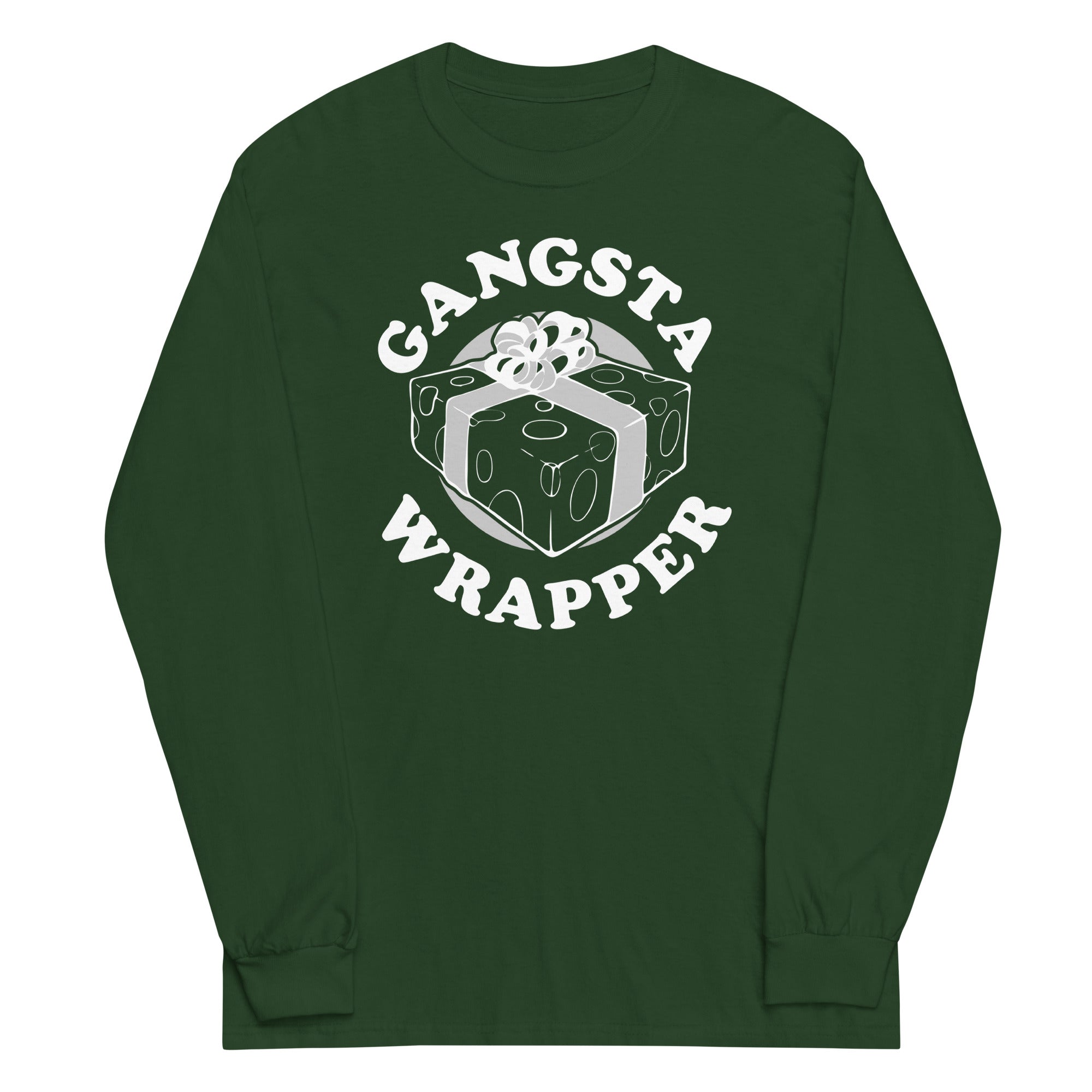 Gangsta Wrapper Unisex Long Sleeve Tee Hoodie, Sweatshirt | CoreVibeTees.com (Image 1)