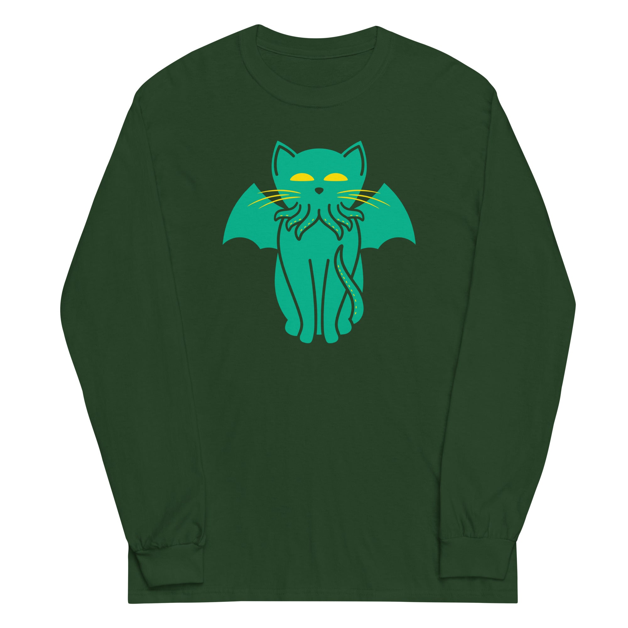 Cathulhu Unisex Long Sleeve Tee Hoodie, Sweatshirt | CoreVibeTees.com (Image 3)
