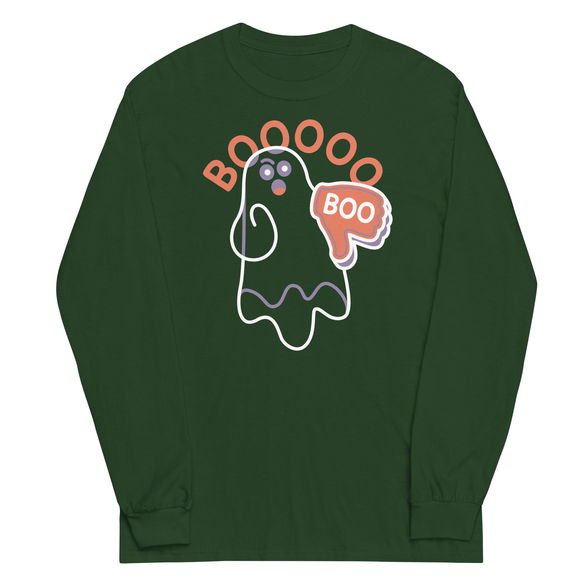 Ghost Boo Unisex Long Sleeve Tee Hoodie, Sweatshirt | CoreVibeTees.com (Image 4)
