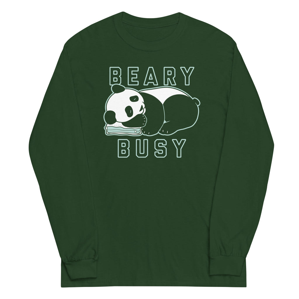 Beary Busy Unisex Long Sleeve Tee Hoodie, Sweatshirt | CoreVibeTees.com (Image 3)