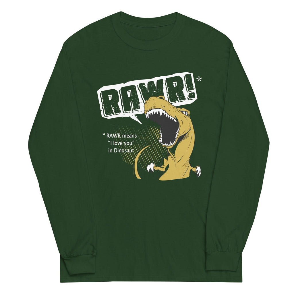 Rawr Means I Love You Unisex Long Sleeve Tee Hoodie, Sweatshirt | CoreVibeTees.com (Image 4)