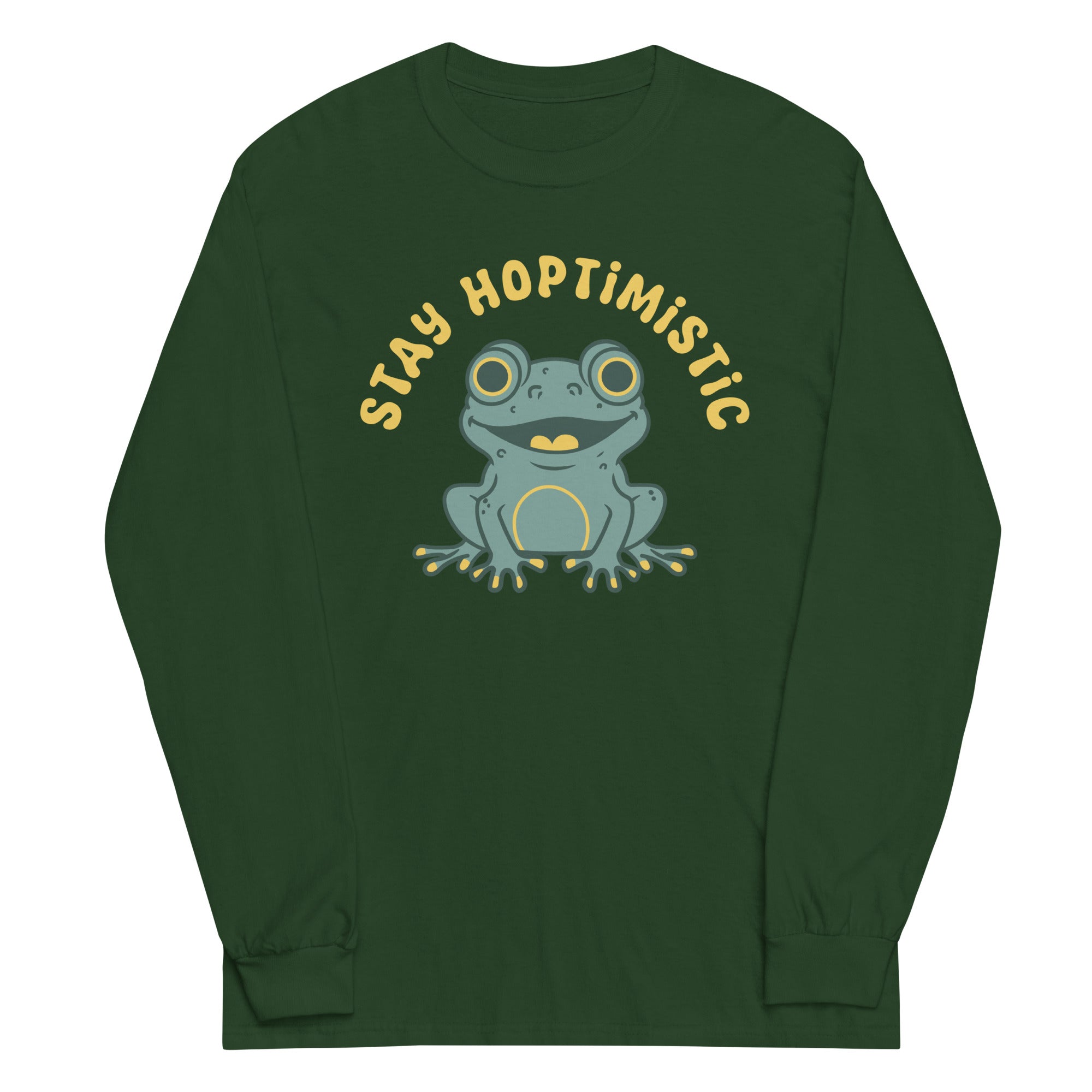 Stay Hoptimistic Unisex Long Sleeve Tee Hoodie, Sweatshirt | CoreVibeTees.com (Image 3)