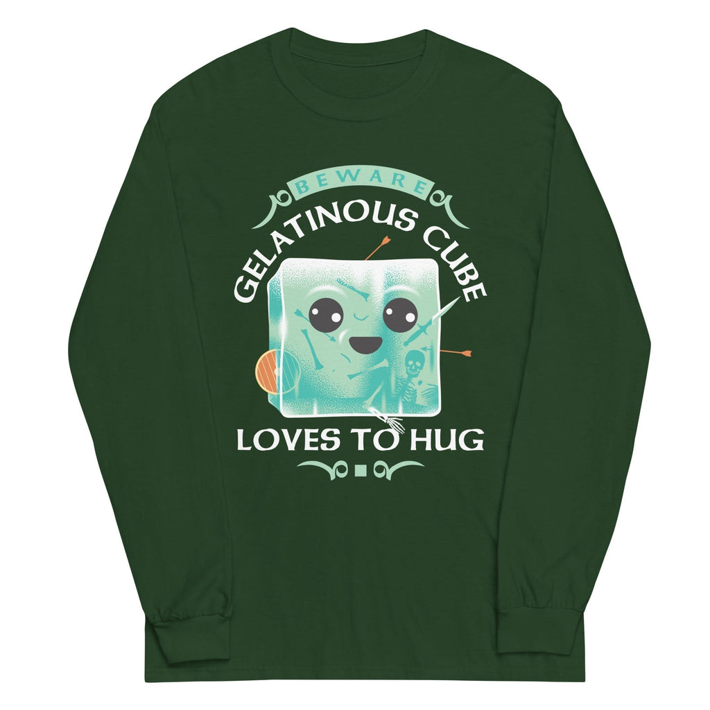 Gelatinous Cube Loves To Hug Unisex Long Sleeve Tee Hoodie, Sweatshirt | CoreVibeTees.com (Image 3)