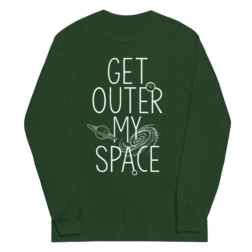 Get Outer My Space Unisex Long Sleeve Tee Hoodie, Sweatshirt | CoreVibeTees.com (Image 4)