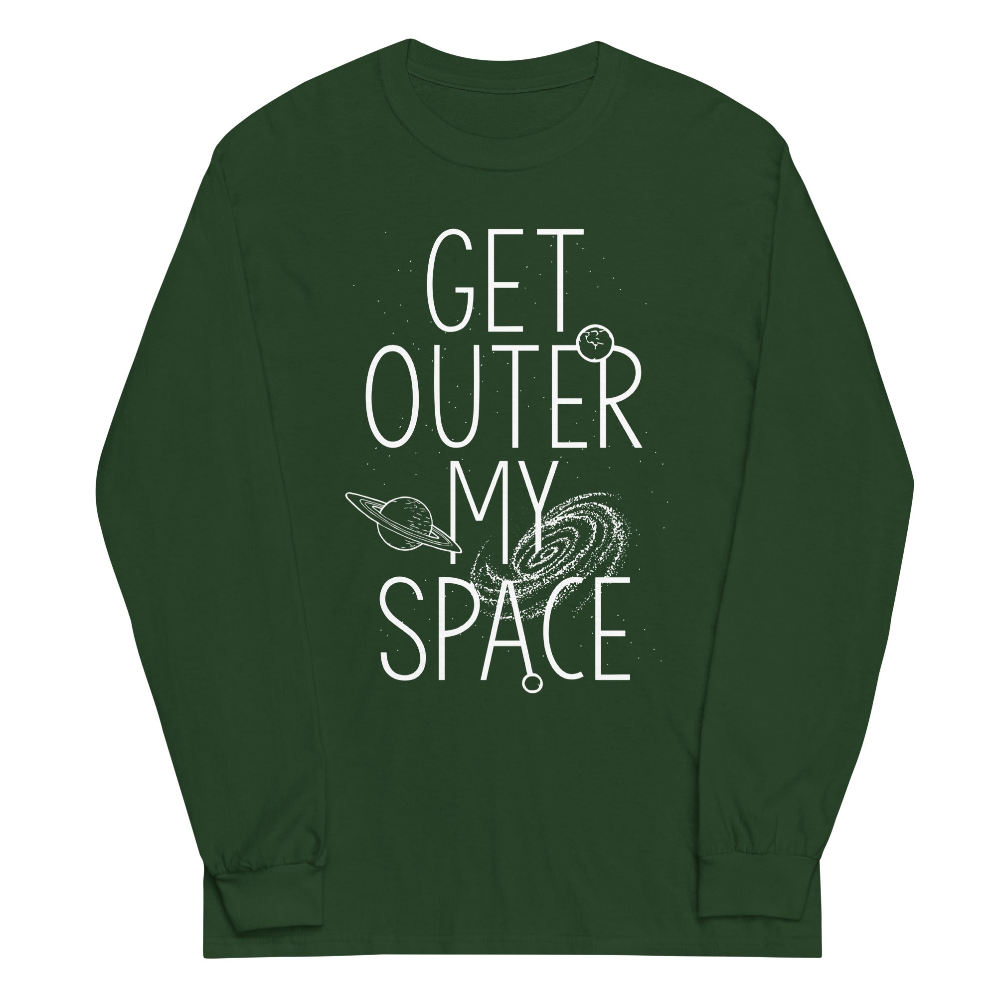 Get Outer My Space Unisex Long Sleeve Tee Hoodie, Sweatshirt | CoreVibeTees.com (Image 4)
