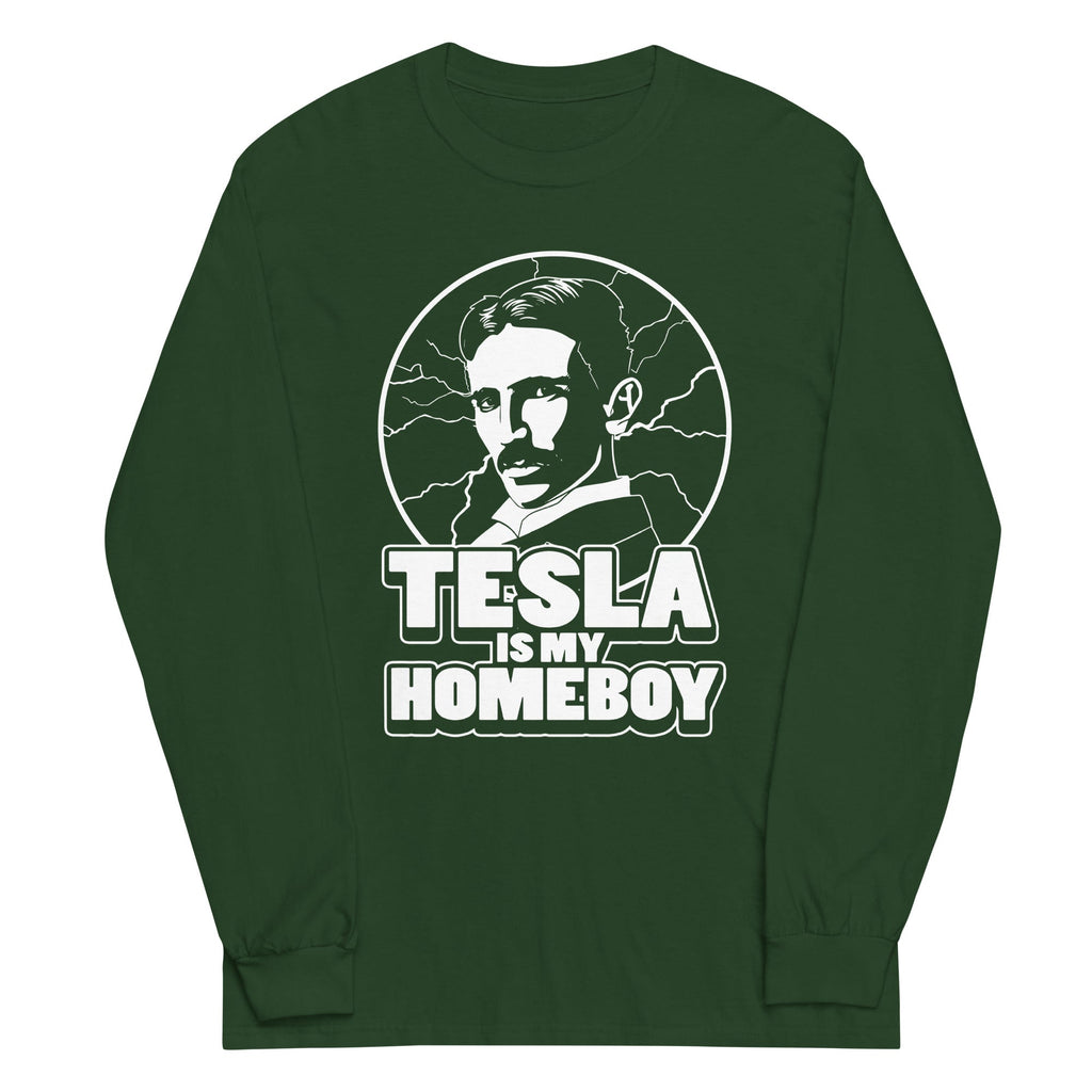 Tesla Is My Homeboy Unisex Long Sleeve Tee Hoodie, Sweatshirt | CoreVibeTees.com (Image 4)