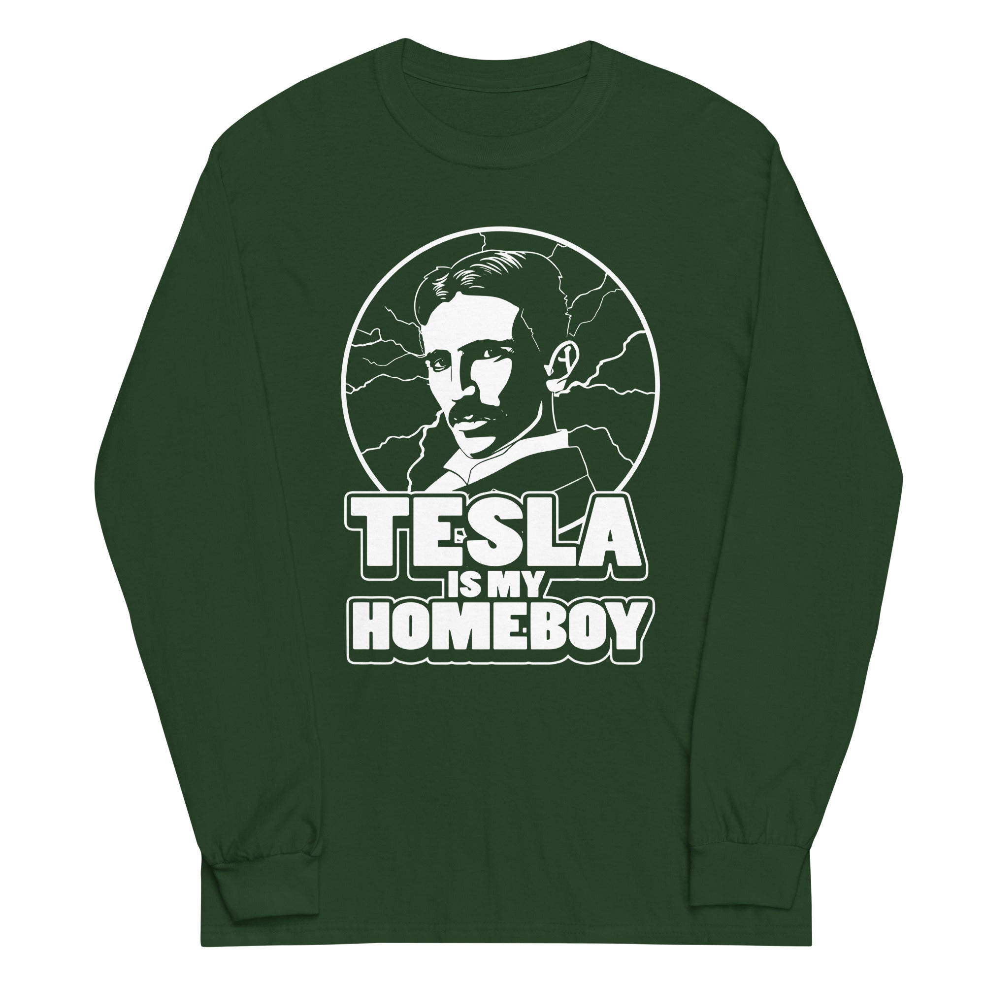 Tesla Is My Homeboy Unisex Long Sleeve Tee Hoodie, Sweatshirt | CoreVibeTees.com (Image 4)