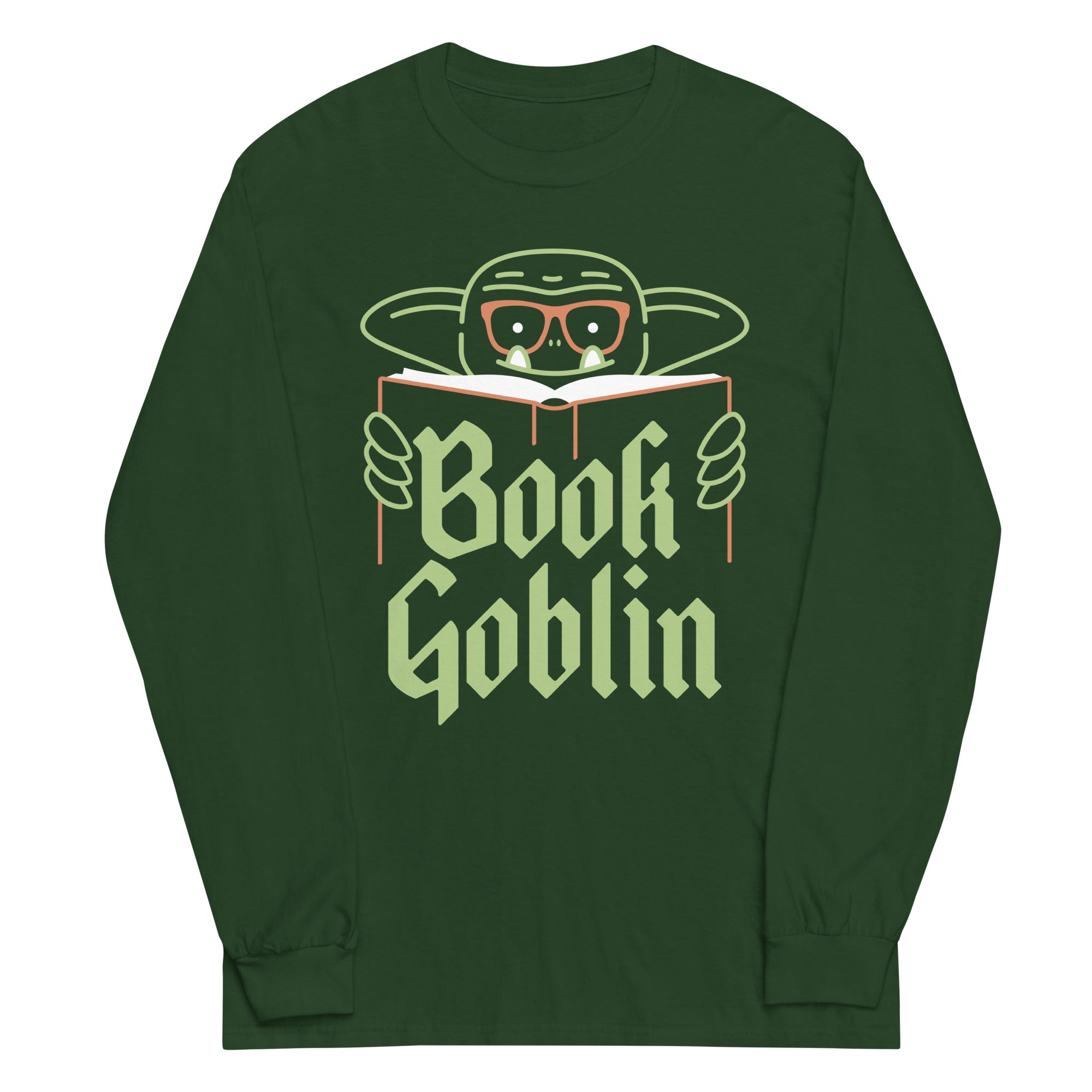 Book Goblin Unisex Long Sleeve Tee Hoodie, Sweatshirt | CoreVibeTees.com (Image 4)