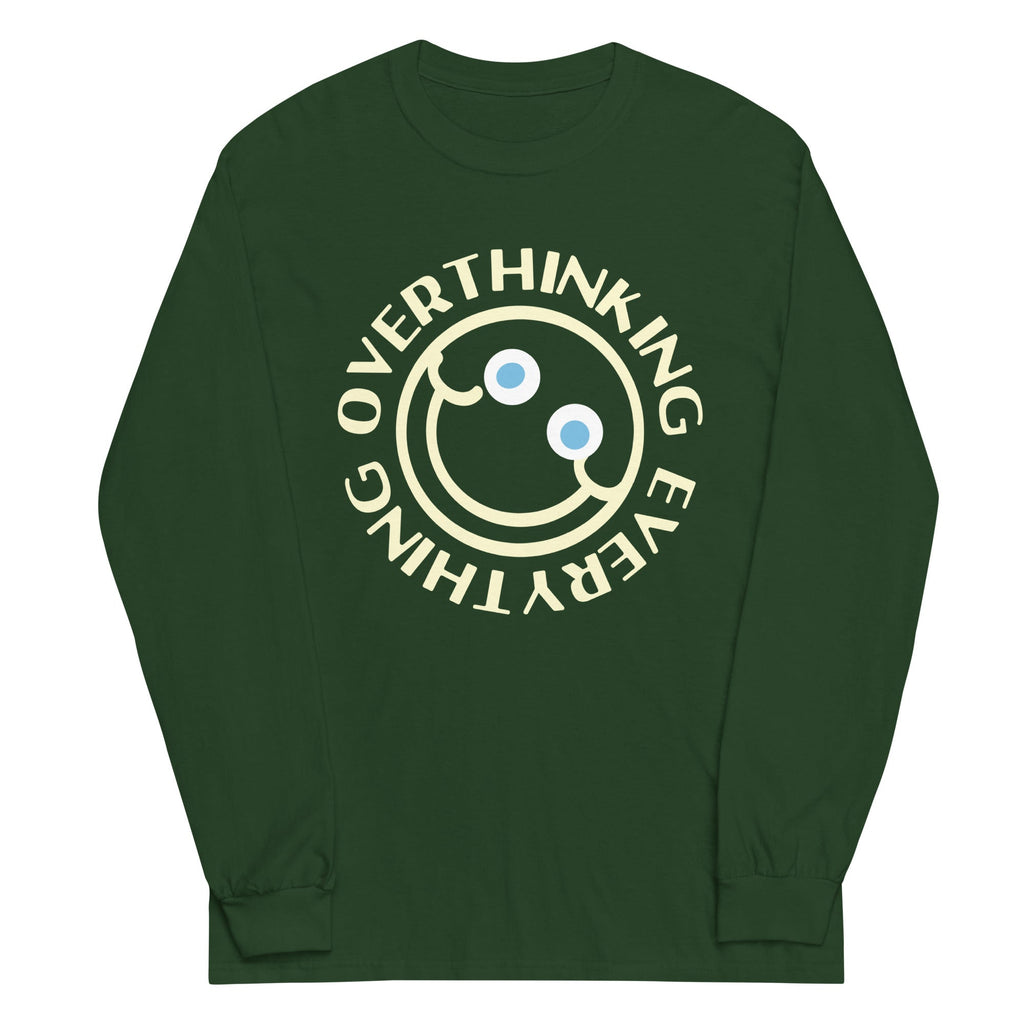Overthinking Everything Unisex Long Sleeve Tee Hoodie, Sweatshirt | CoreVibeTees.com (Image 4)