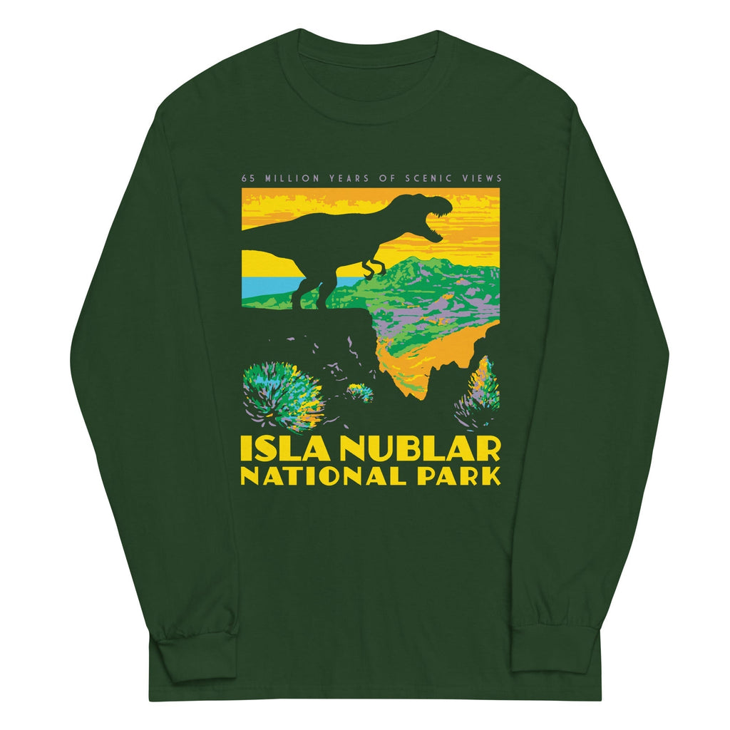Isla Nublar National Park Unisex Long Sleeve Tee Hoodie, Sweatshirt | CoreVibeTees.com (Image 4)