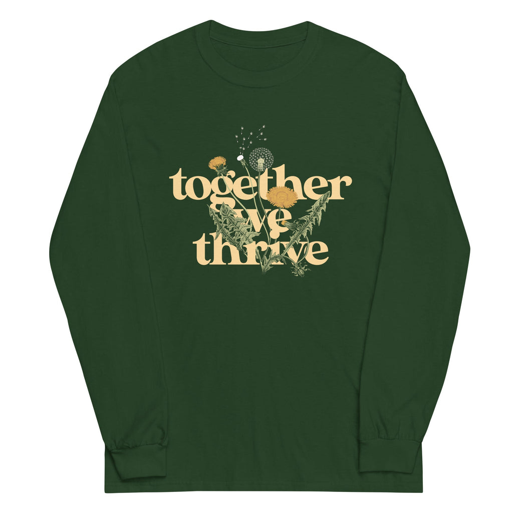 Together We Thrive Unisex Long Sleeve Tee Hoodie, Sweatshirt | CoreVibeTees.com (Image 4)