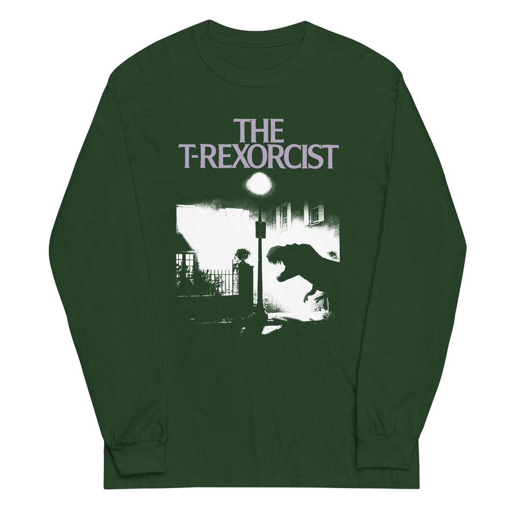 The T-Rexorcist Unisex Long Sleeve Tee Hoodie, Sweatshirt | CoreVibeTees.com (Image 4)