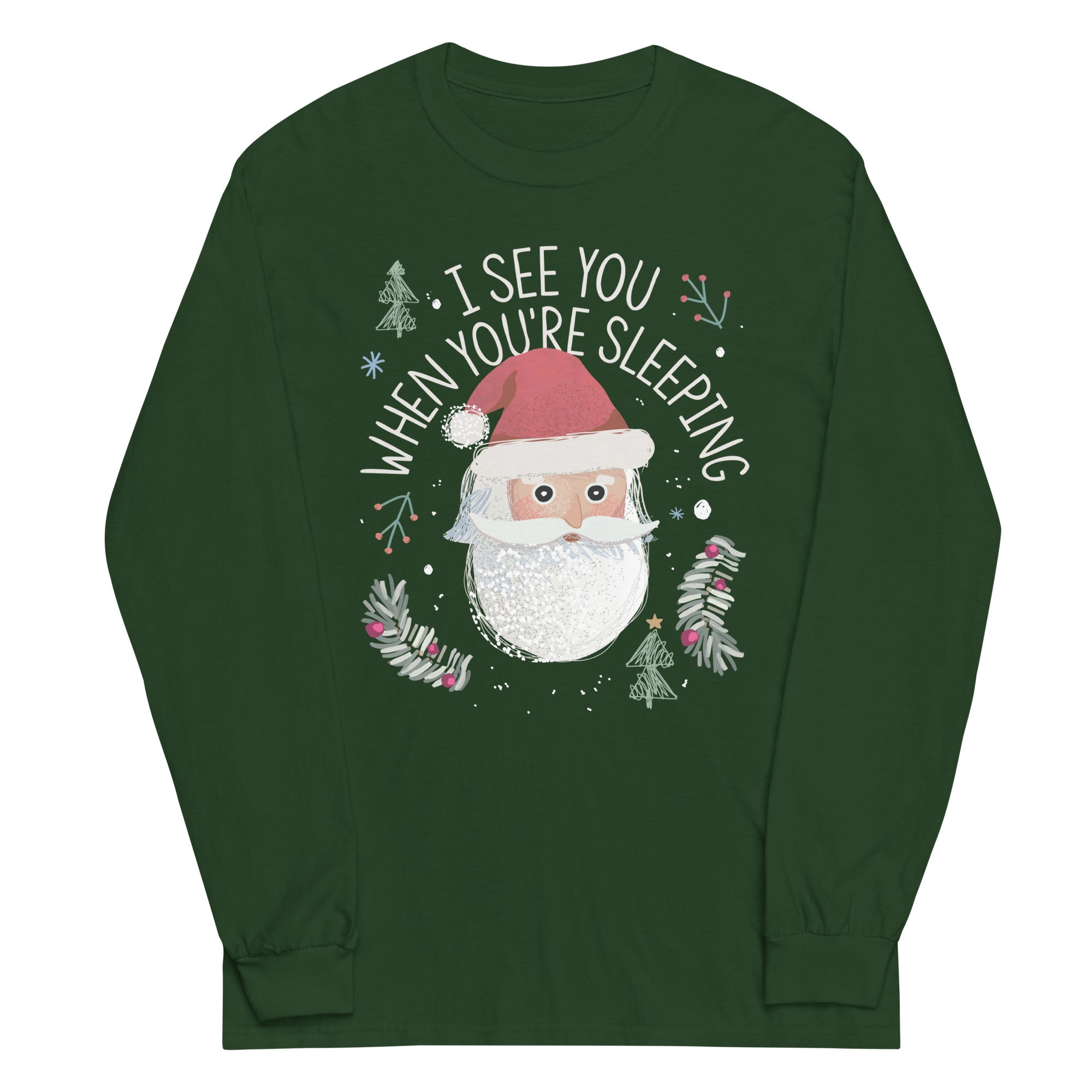 I See You When You're Sleeping Unisex Long Sleeve Tee Hoodie, Sweatshirt | CoreVibeTees.com (Image 4)