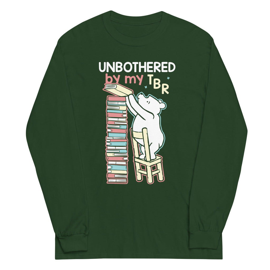 Unbothered By My TBR Unisex Long Sleeve Tee Hoodie, Sweatshirt | CoreVibeTees.com (Image 5)