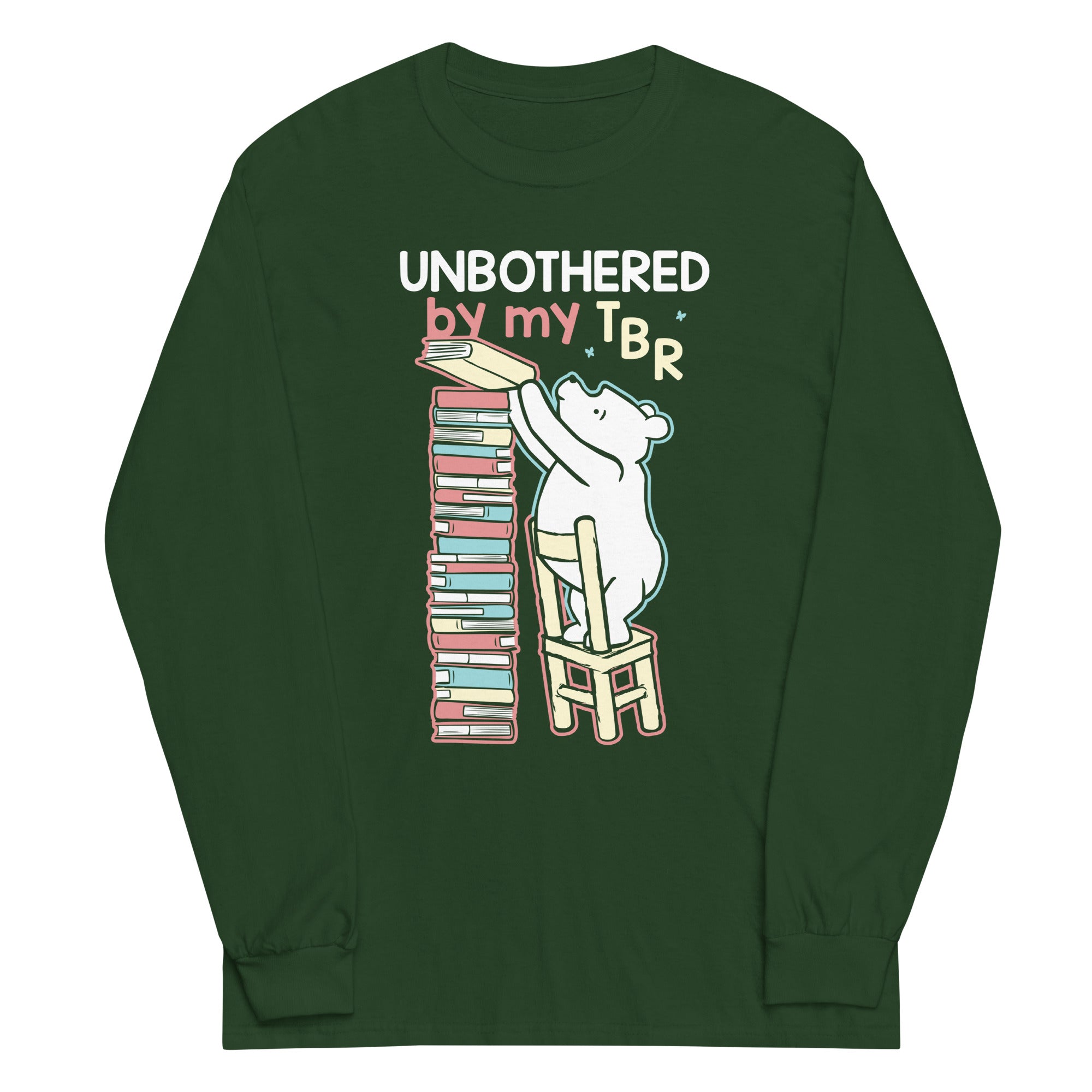 Unbothered By My TBR Unisex Long Sleeve Tee Hoodie, Sweatshirt | CoreVibeTees.com (Image 5)