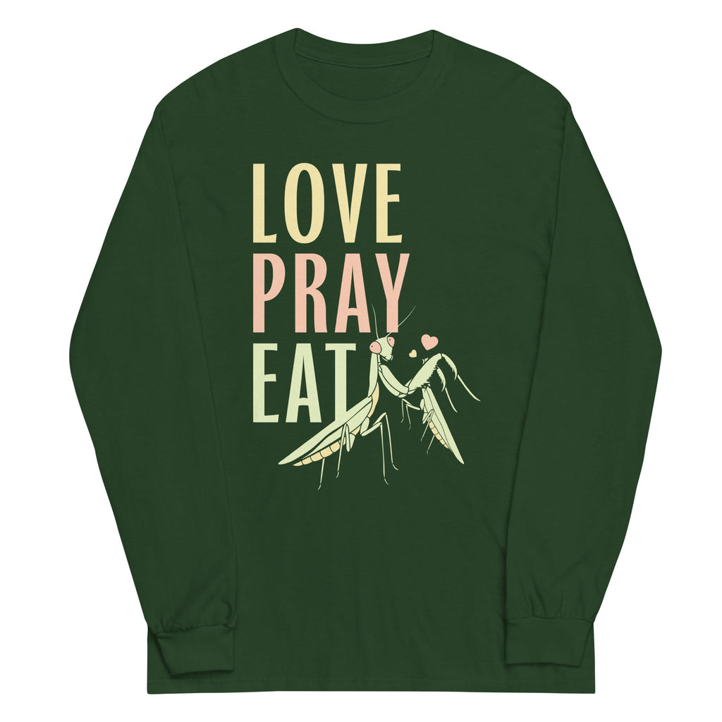 Love Pray Eat Unisex Long Sleeve Tee Hoodie, Sweatshirt | CoreVibeTees.com (Image 4)