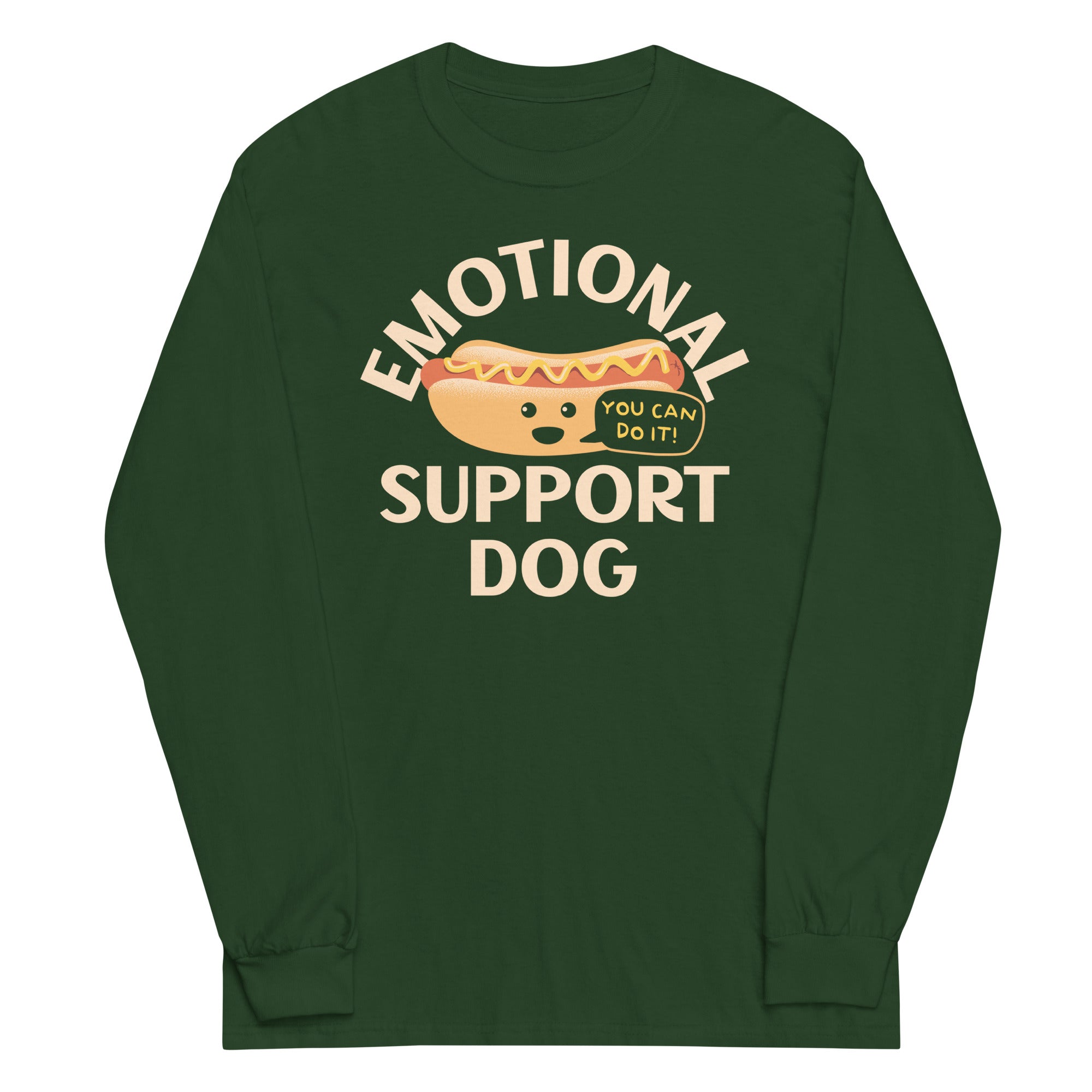 Emotional Support Dog Unisex Long Sleeve Tee Hoodie, Sweatshirt | CoreVibeTees.com (Image 4)
