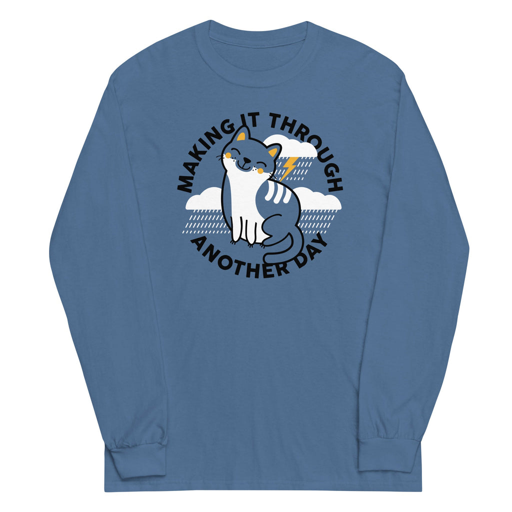 Making It Through Another Day Unisex Long Sleeve Tee Hoodie, Sweatshirt | CoreVibeTees.com (Image 1)