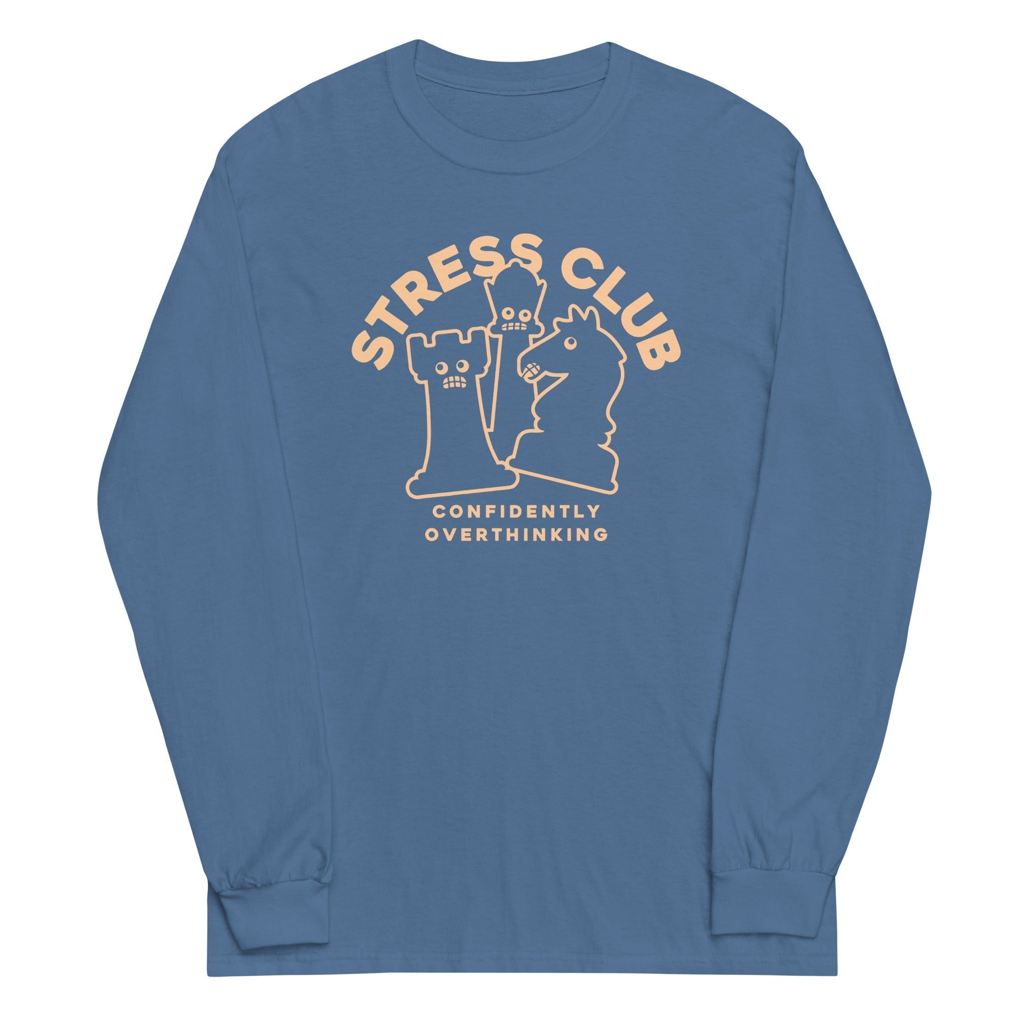 Stress Club Unisex Long Sleeve Tee Hoodie, Sweatshirt | CoreVibeTees.com (Image 5)