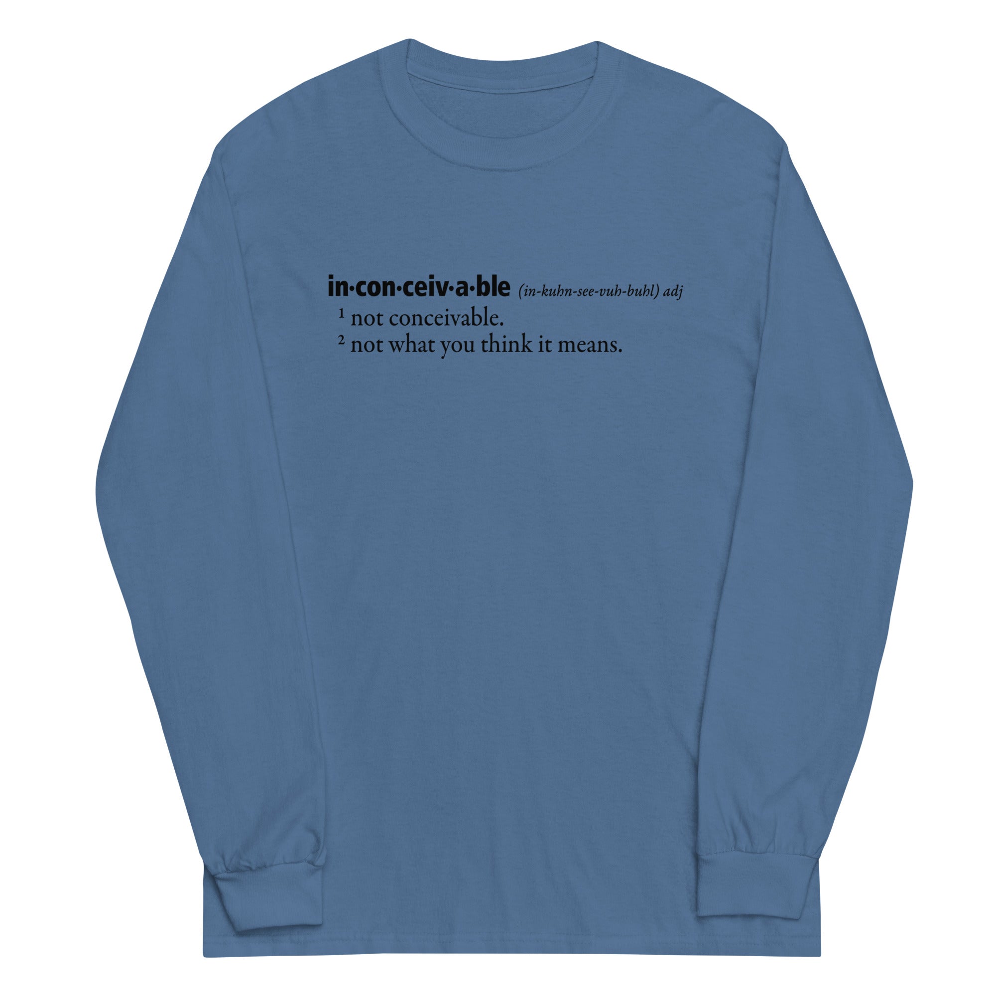 Inconceivable Definition Unisex Long Sleeve Tee Hoodie, Sweatshirt | CoreVibeTees.com (Image 2)