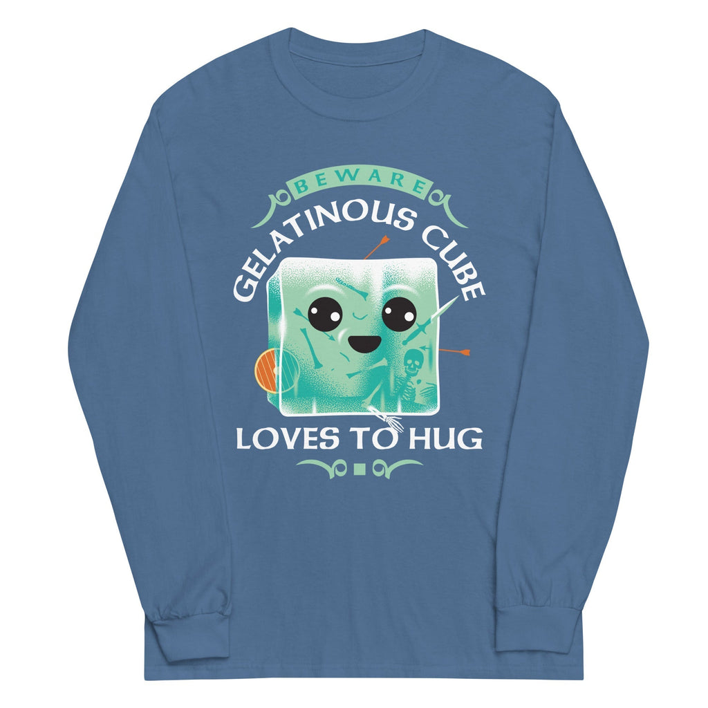 Gelatinous Cube Loves To Hug Unisex Long Sleeve Tee Hoodie, Sweatshirt | CoreVibeTees.com (Image 4)