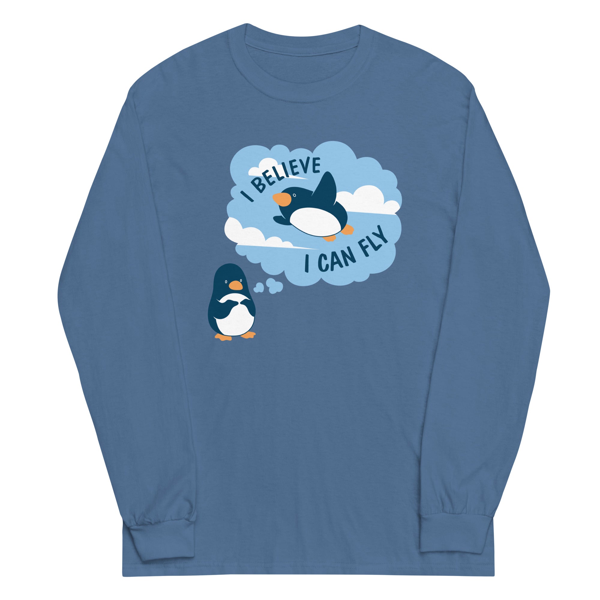 I Believe I Can Fly Unisex Long Sleeve Tee Hoodie, Sweatshirt | CoreVibeTees.com (Image 2)