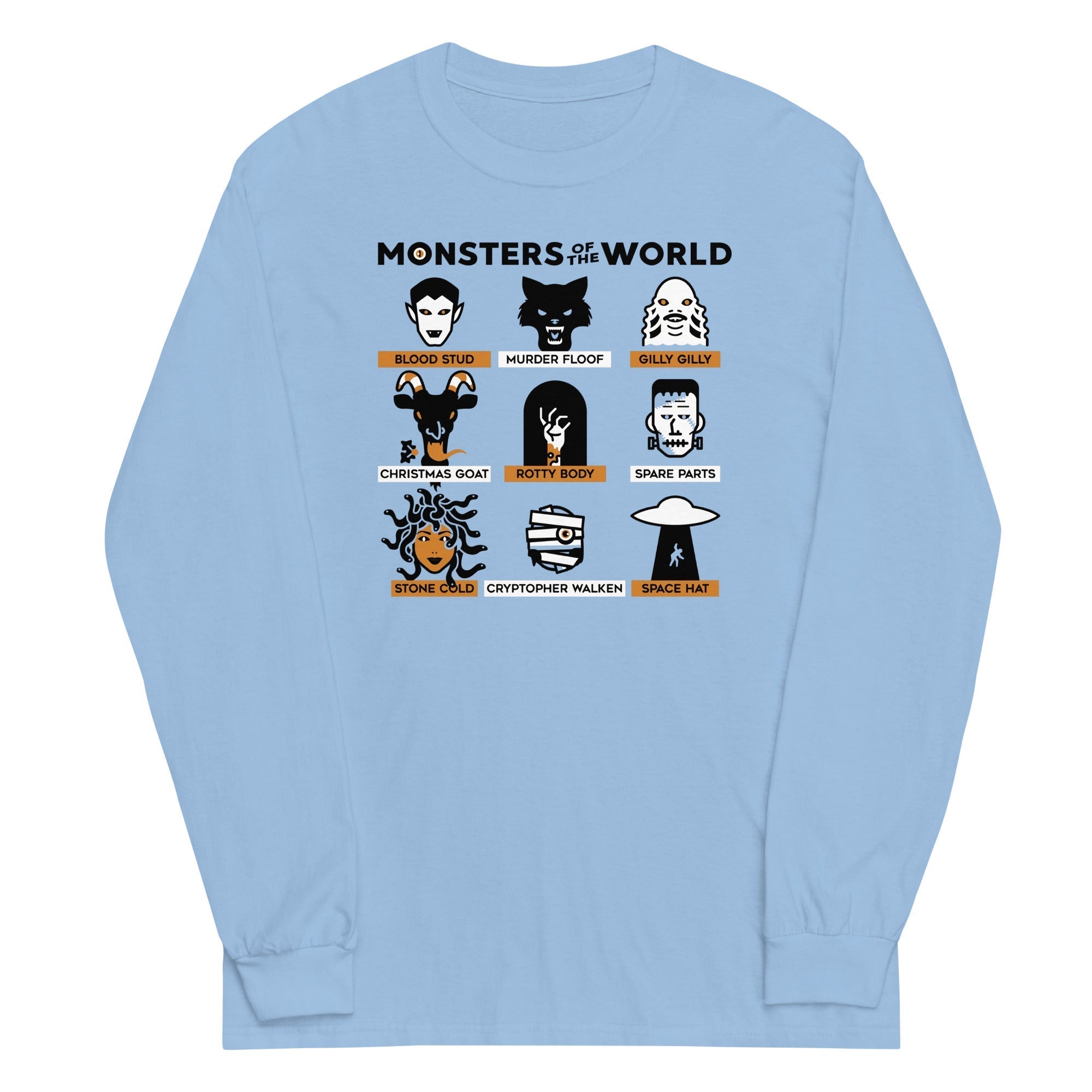 Monsters Of The World Unisex Long Sleeve Tee Hoodie, Sweatshirt | CoreVibeTees.com (Image 3)