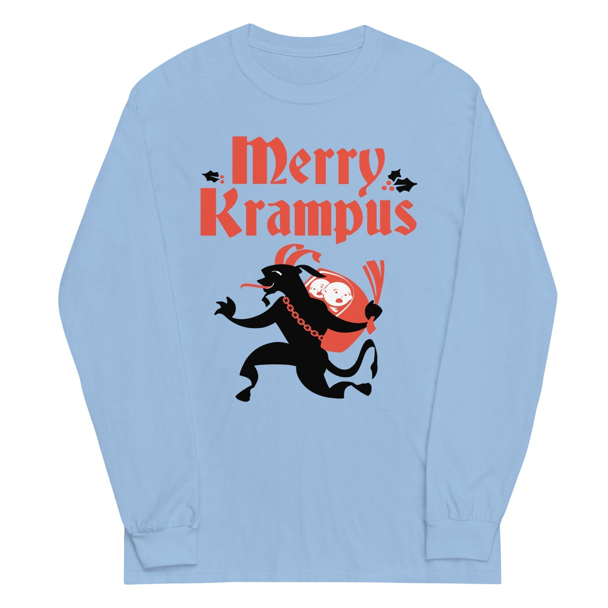 Merry Krampus Unisex Long Sleeve Tee Hoodie, Sweatshirt | CoreVibeTees.com (Image 3)