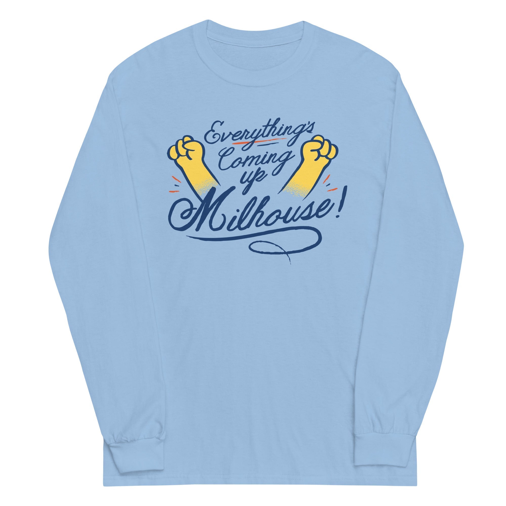 Everything's Coming Up Milhouse! Unisex Long Sleeve Tee Hoodie, Sweatshirt | CoreVibeTees.com (Image 2)