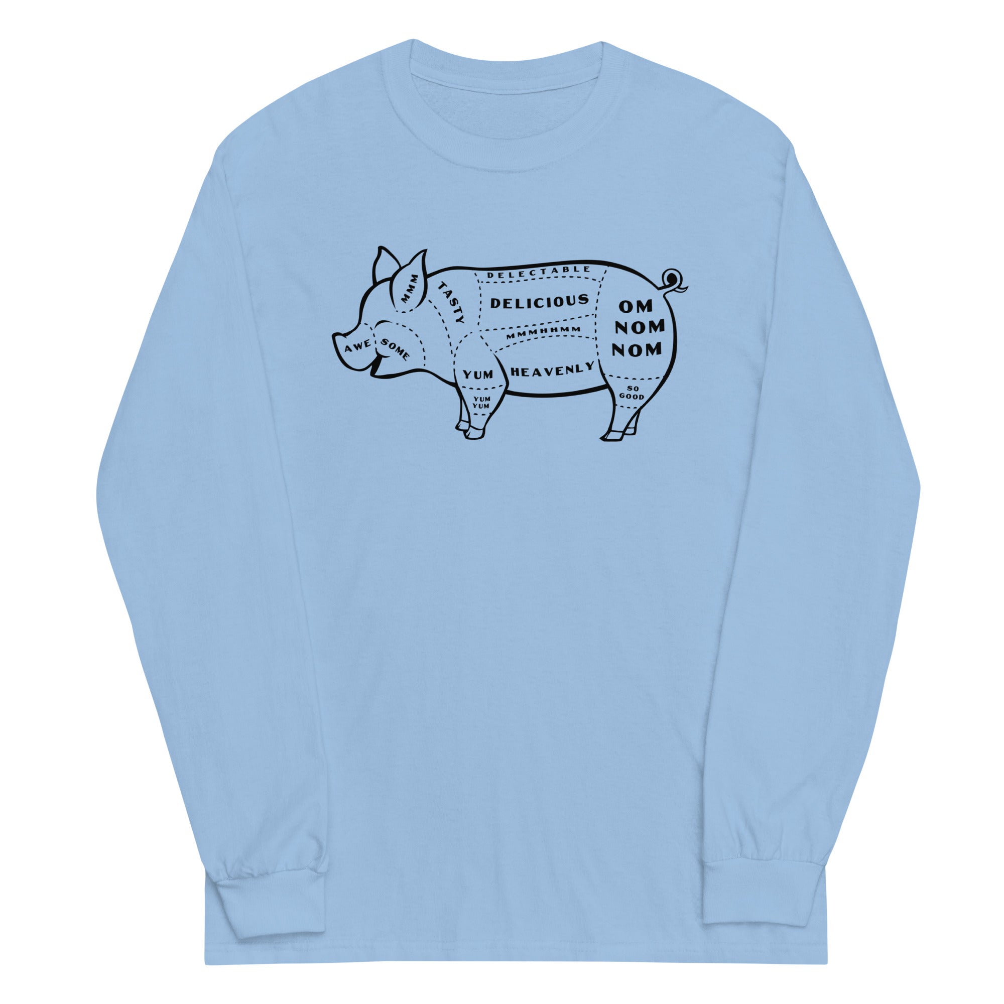 Tasty Pig Cuts Unisex Long Sleeve Tee Hoodie, Sweatshirt | CoreVibeTees.com (Image 2)