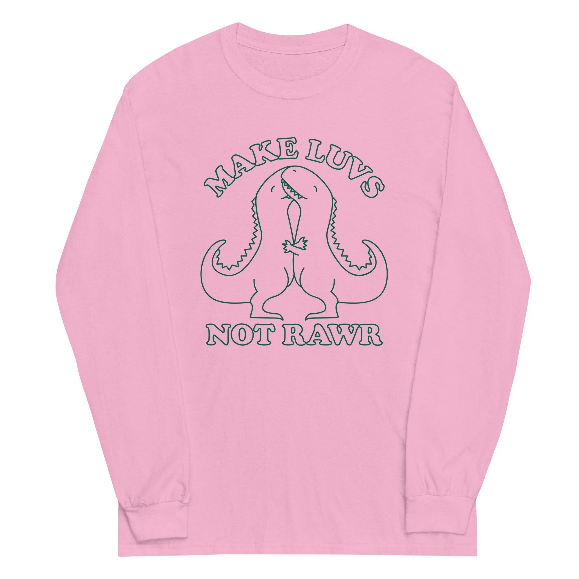 Make Luvs Not Rawr Unisex Long Sleeve Tee Hoodie, Sweatshirt | CoreVibeTees.com (Image 4)