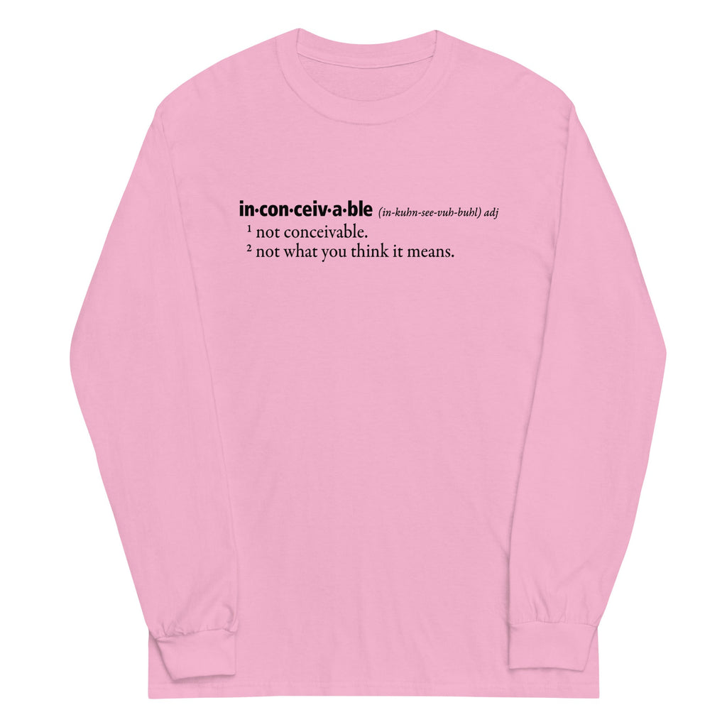 Inconceivable Definition Unisex Long Sleeve Tee Hoodie, Sweatshirt | CoreVibeTees.com (Image 5)