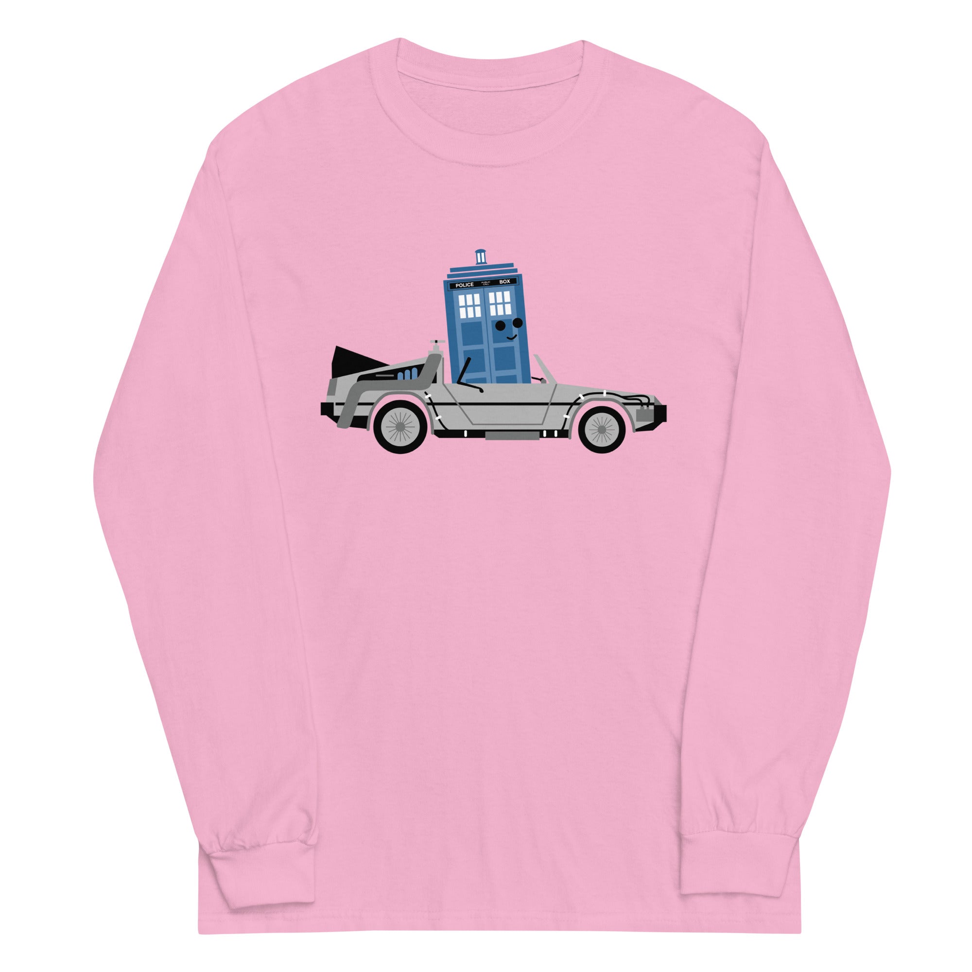 Time Machine x Two Unisex Long Sleeve Tee Hoodie, Sweatshirt | CoreVibeTees.com (Image 3)