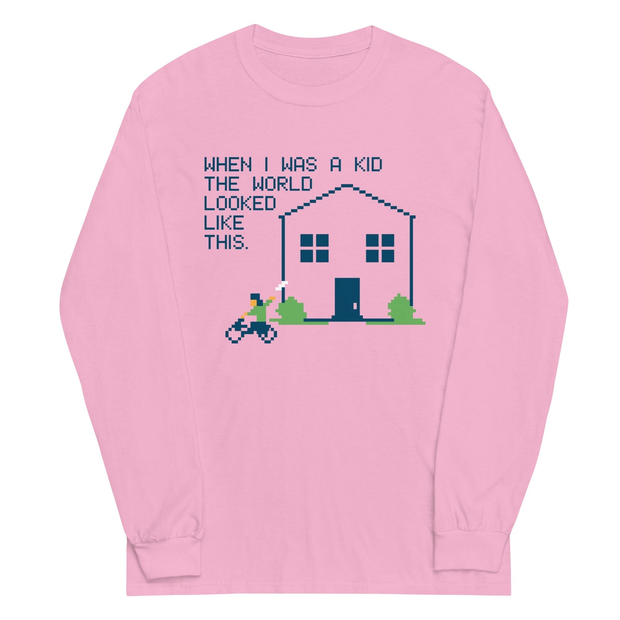 When I Was A Kid The World Unisex Long Sleeve Tee Hoodie, Sweatshirt | CoreVibeTees.com (Image 4)