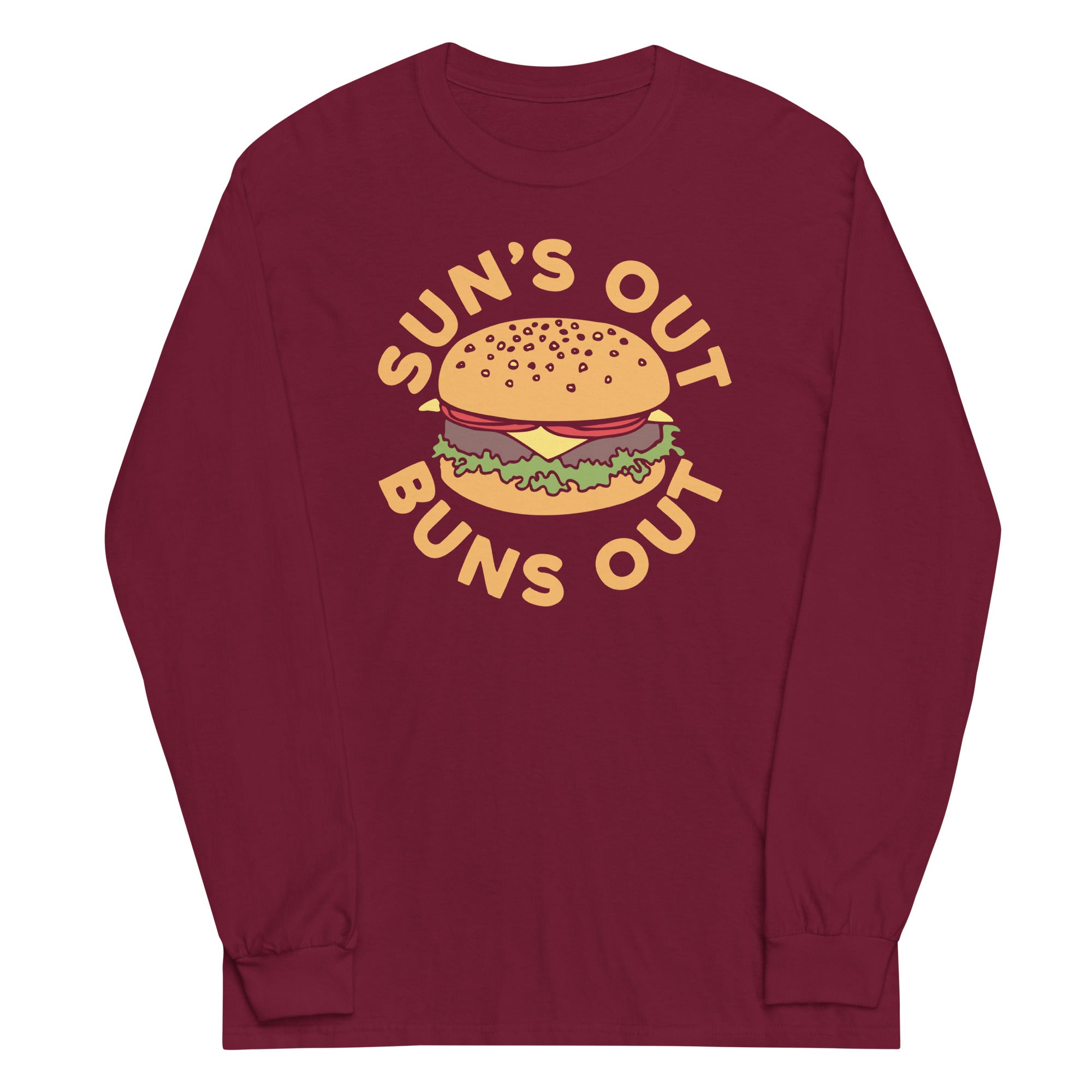 Sun's Out Buns Out Unisex Long Sleeve Tee Hoodie, Sweatshirt | CoreVibeTees.com (Image 5)